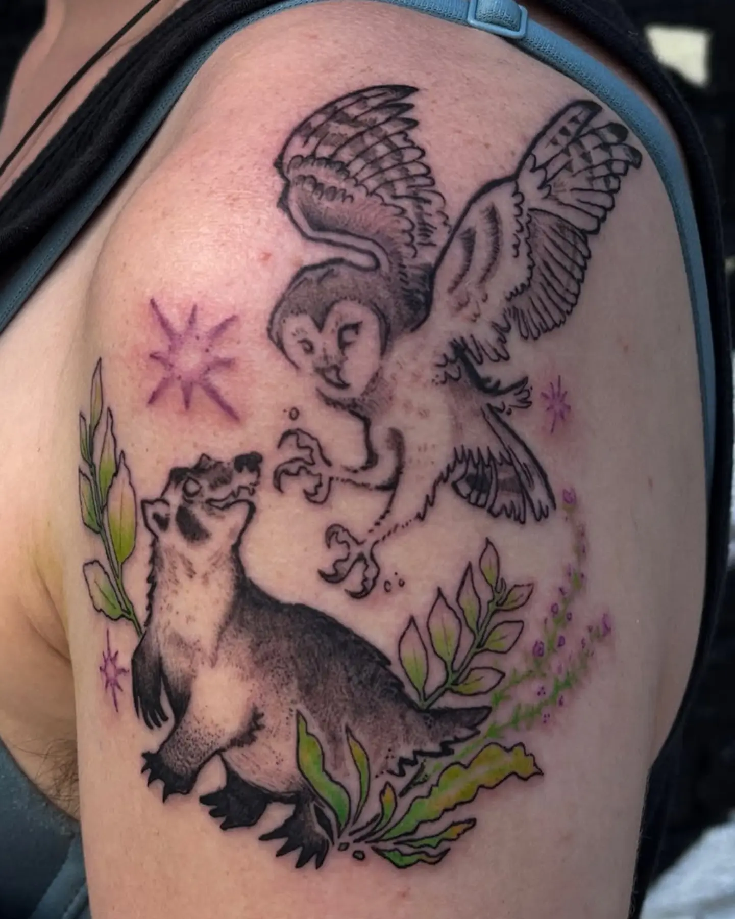 Tattoo by @erica_peebus_art — black_and_grey