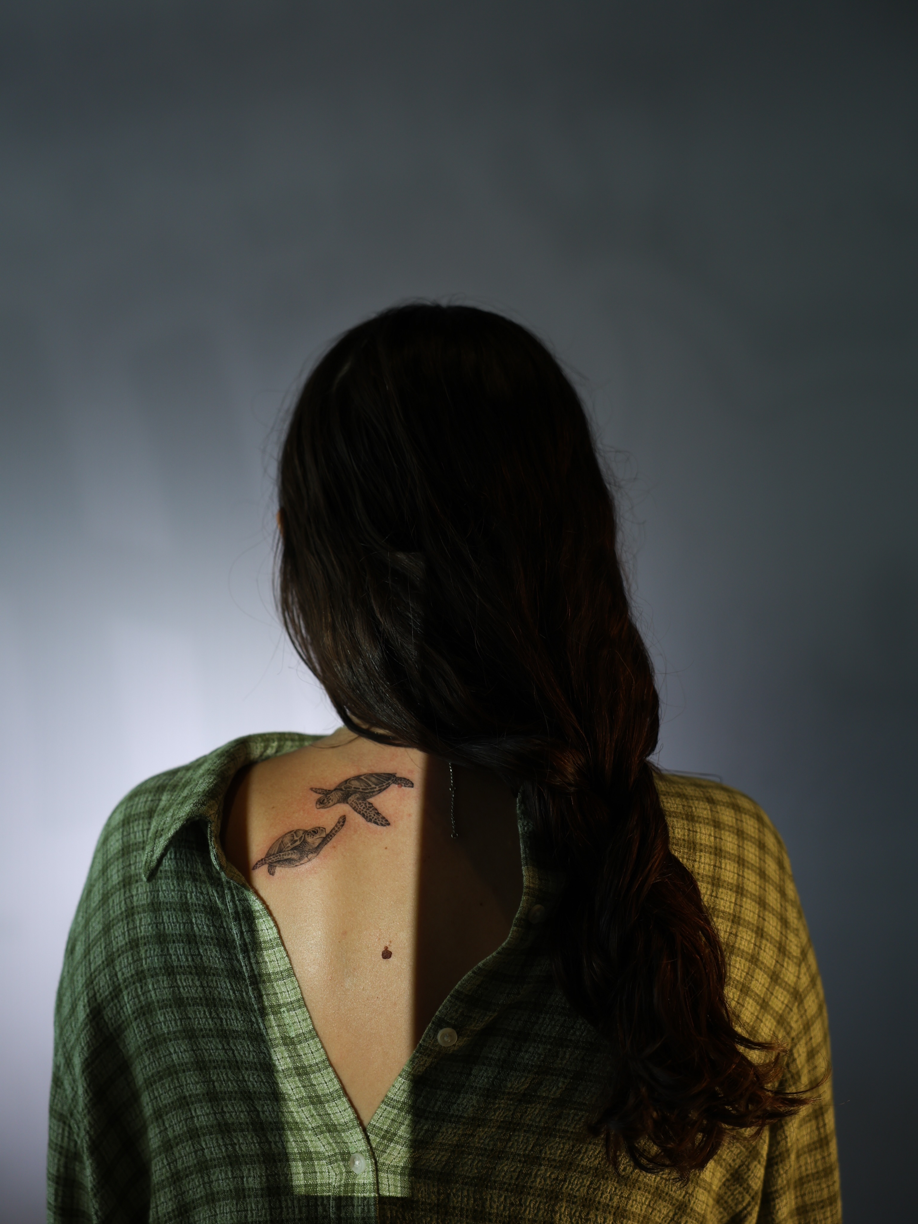 Whales black and grey tattoo on the shoulder by Tiny