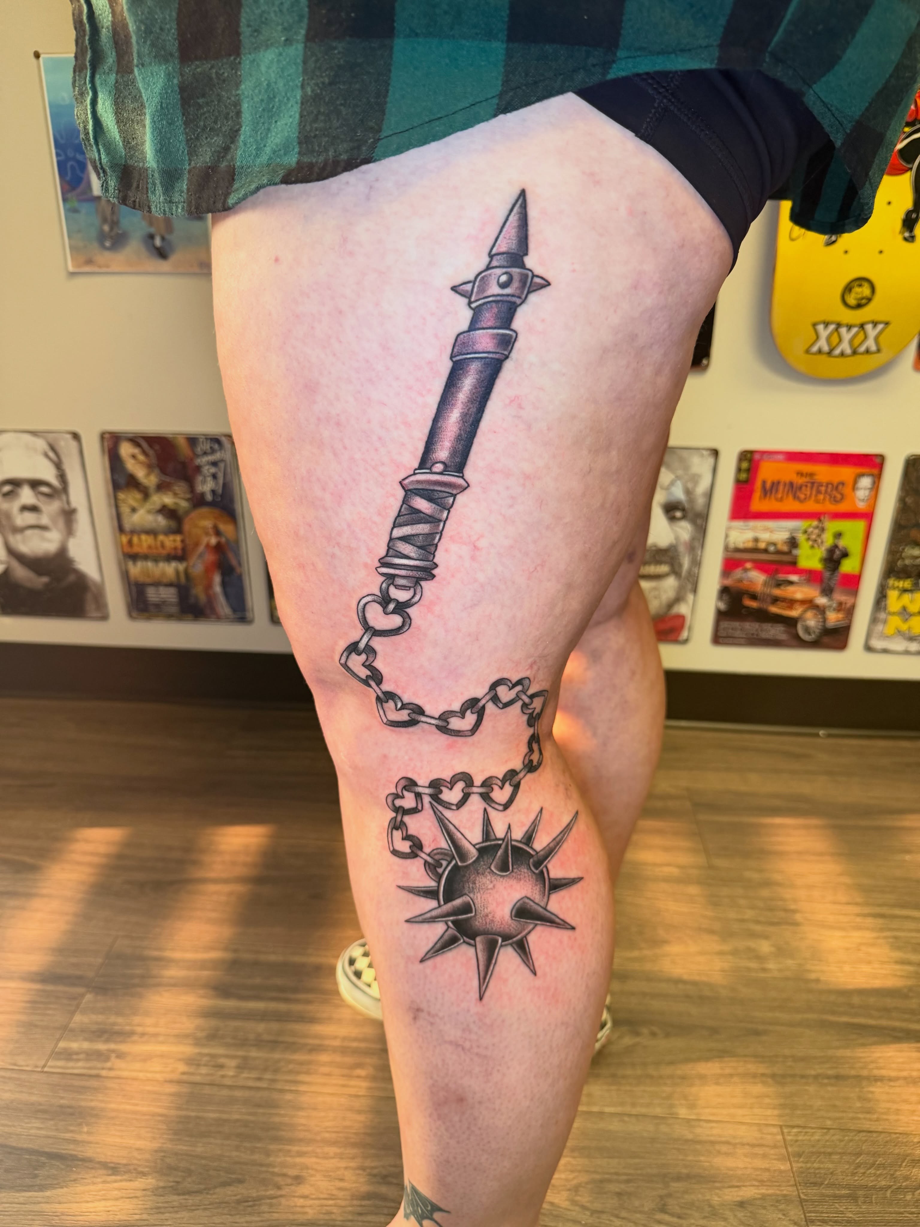 Tattoo by @pisces.moonchild.tattoos — black_and_grey