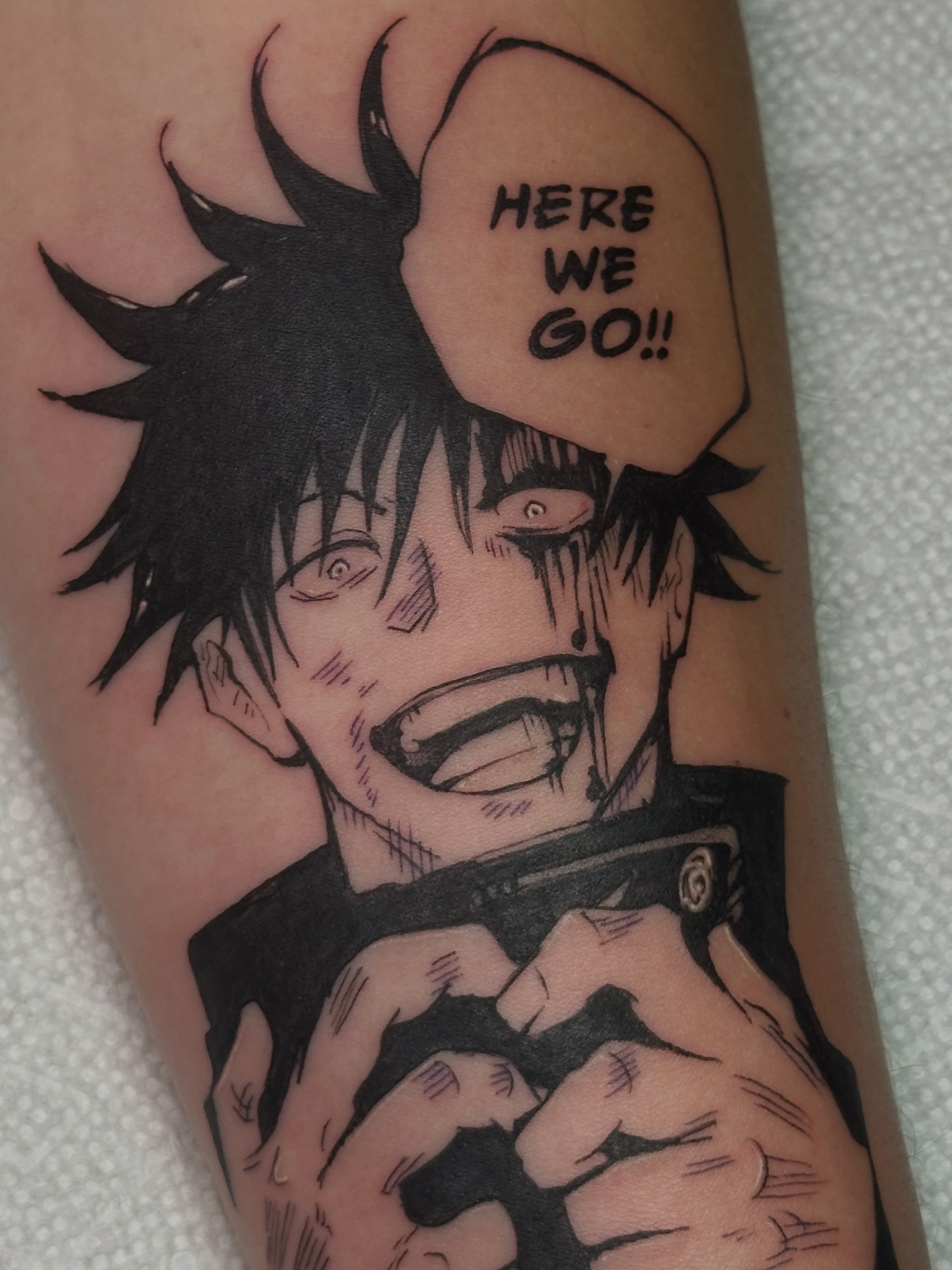 Anime character anime tattoo on the forearm by kennedy :) π±πΏ