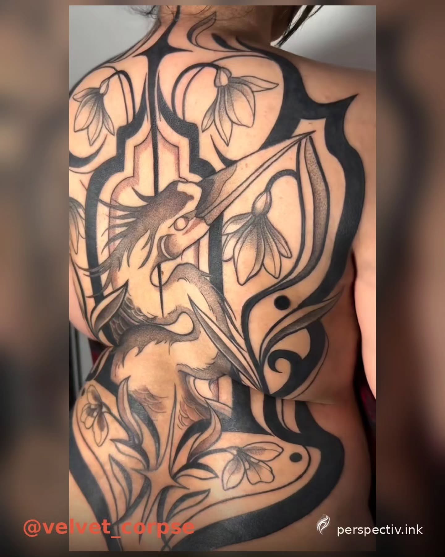 Tattoo by @perspectivink — black_and_grey, geometric