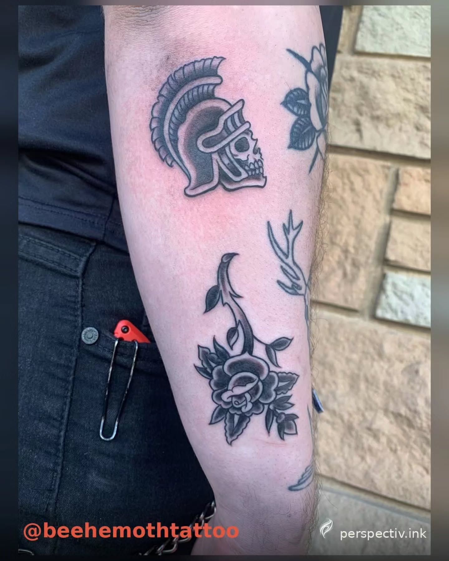 Tattoo by @perspectivink — black_and_grey