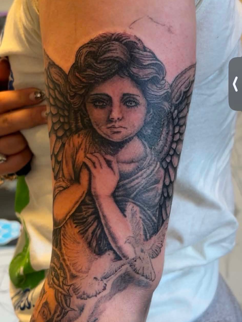 Tattoo by @beauty.by.vixen — black_and_grey