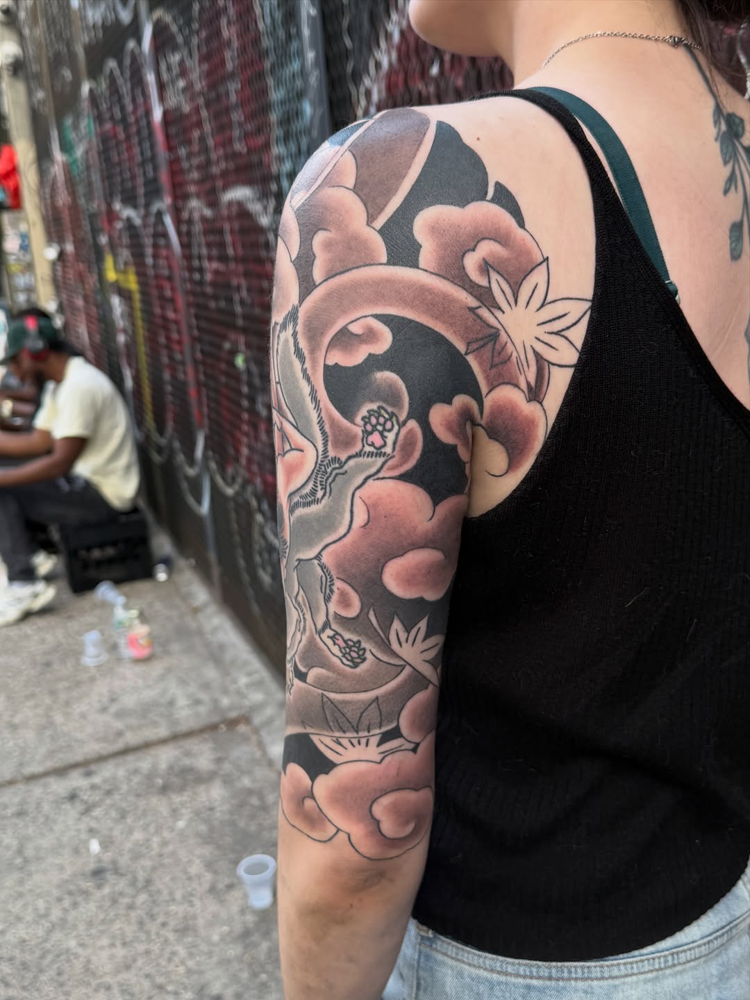 Tattoo by @who_thefuckisdrake — japanese_irezumi, black_and_grey