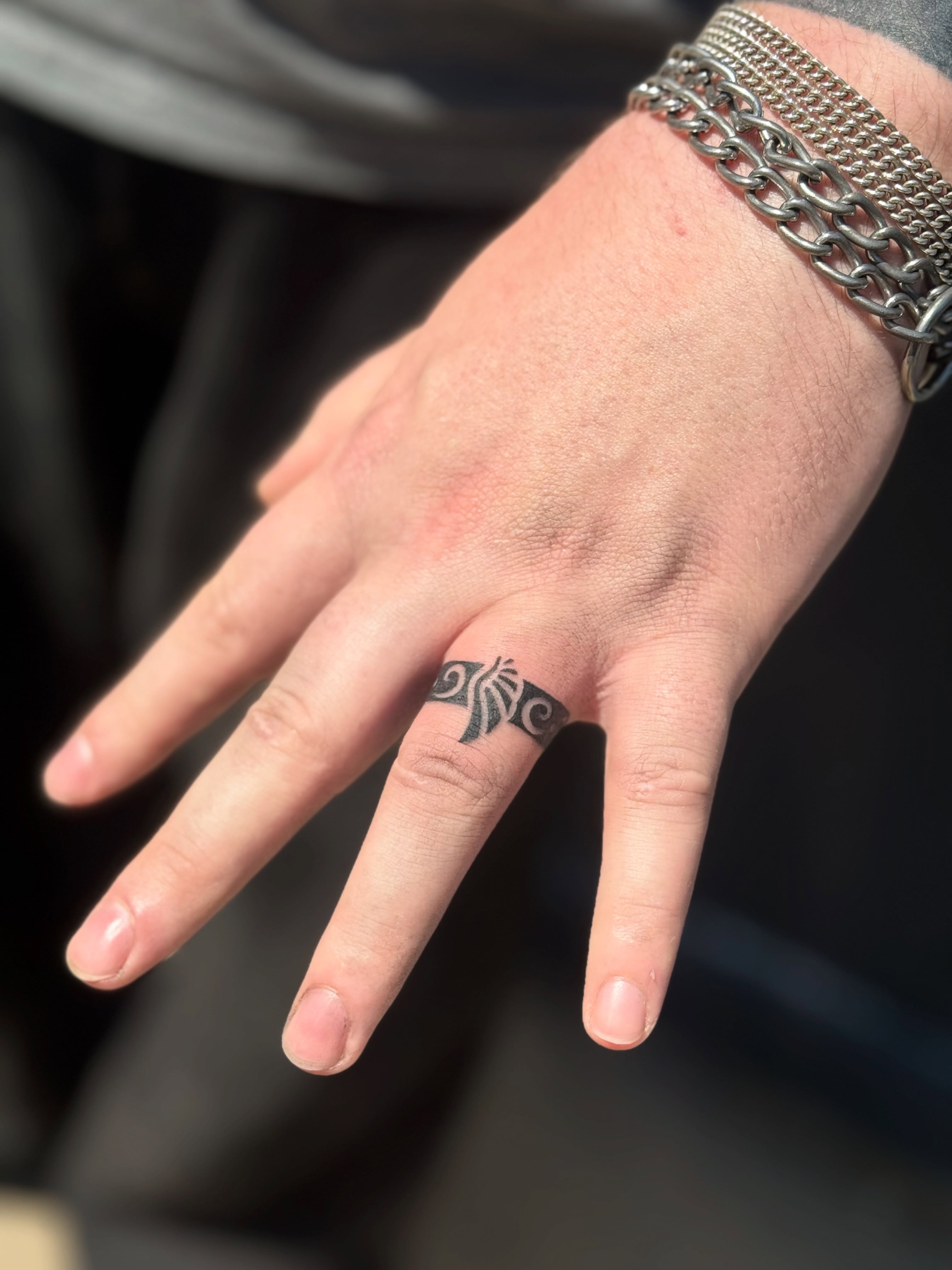 Butterfly black and grey tattoo on the hand by Leti