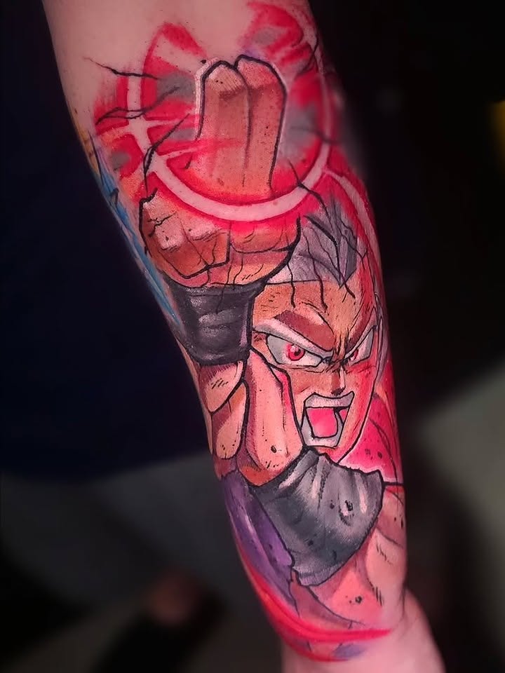 Muscular fist realism tattoo on the forearm by Cody Gower Tattoo Artist
