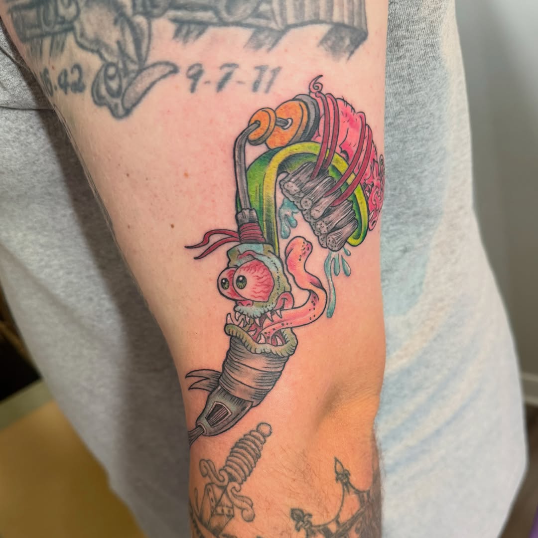 Tattoo by @tattoos_by_dustin — american_traditional, surrealism