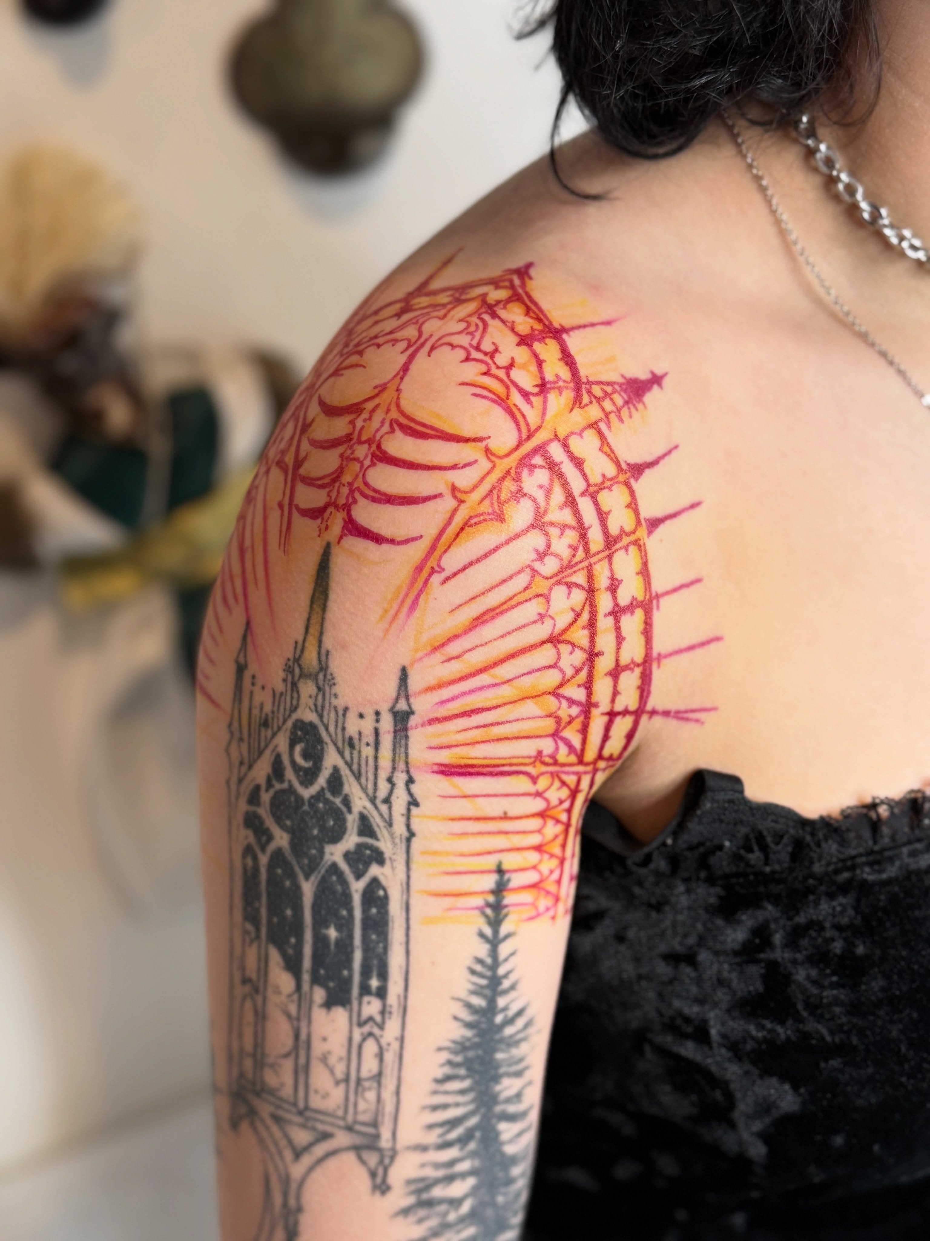 Tattoo by @that.lil.gothgirl — geometric, watercolor