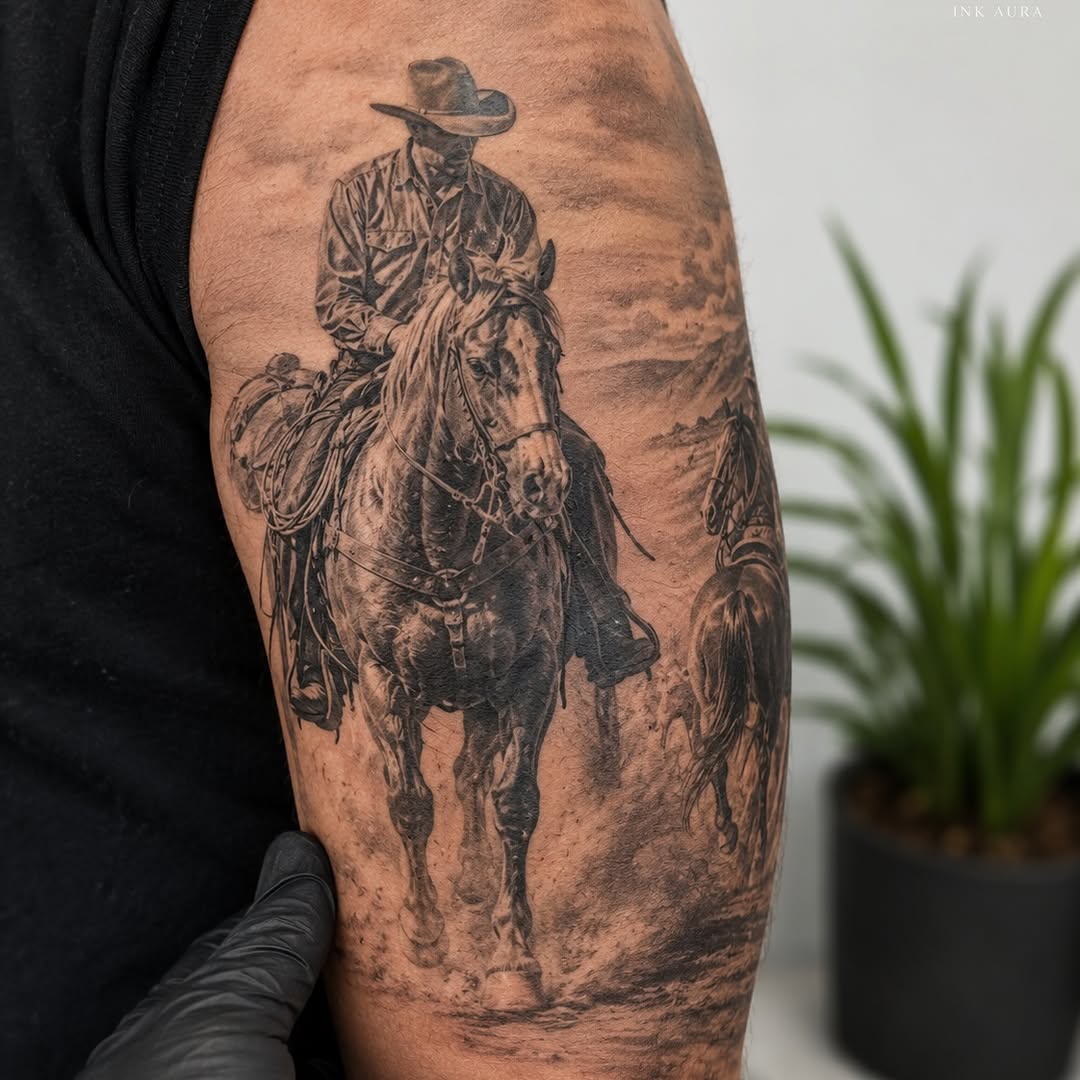 Tattoo by @ink_______aura — realism, black_and_grey