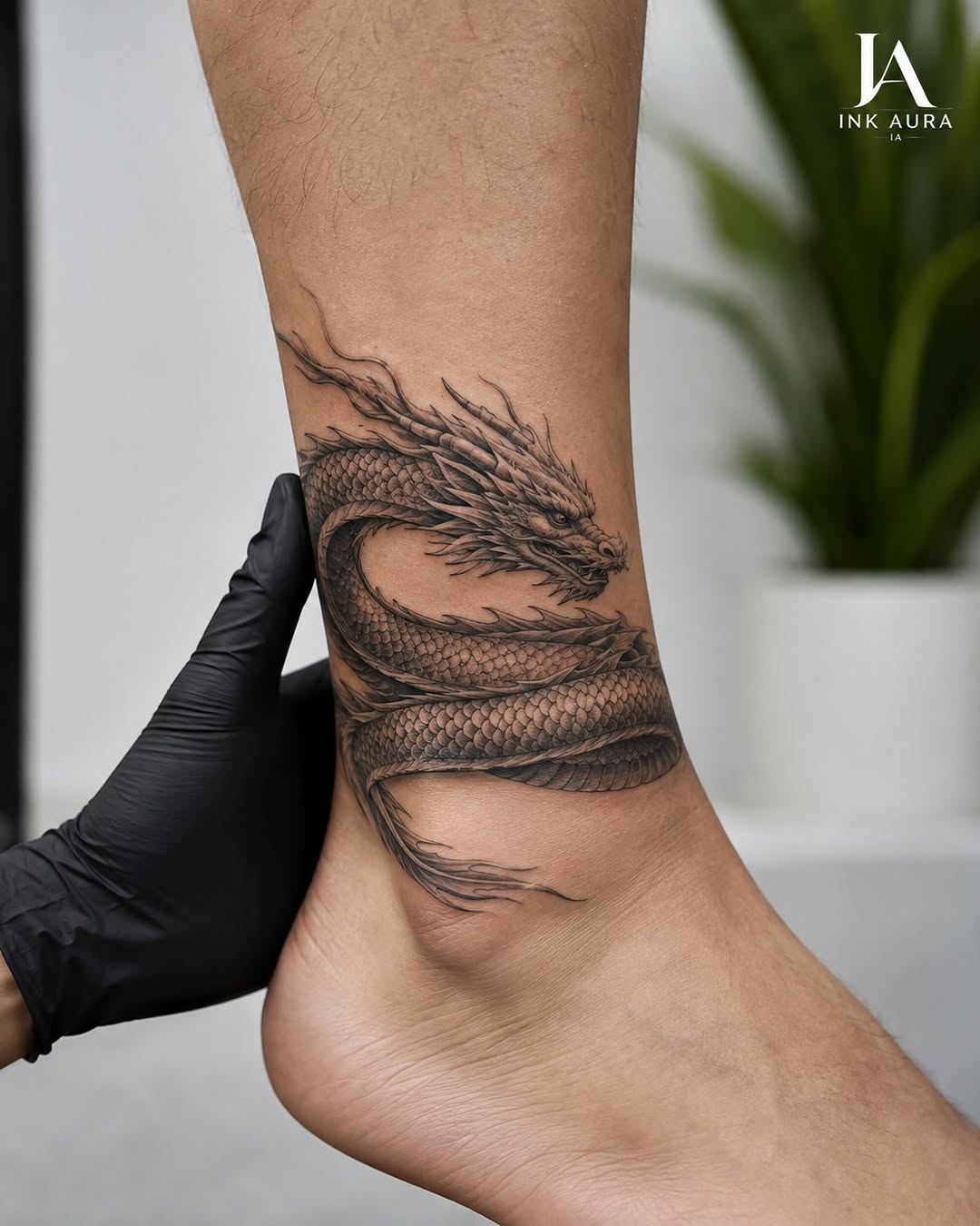 Tattoo by @ink_______aura — black_and_grey, realism