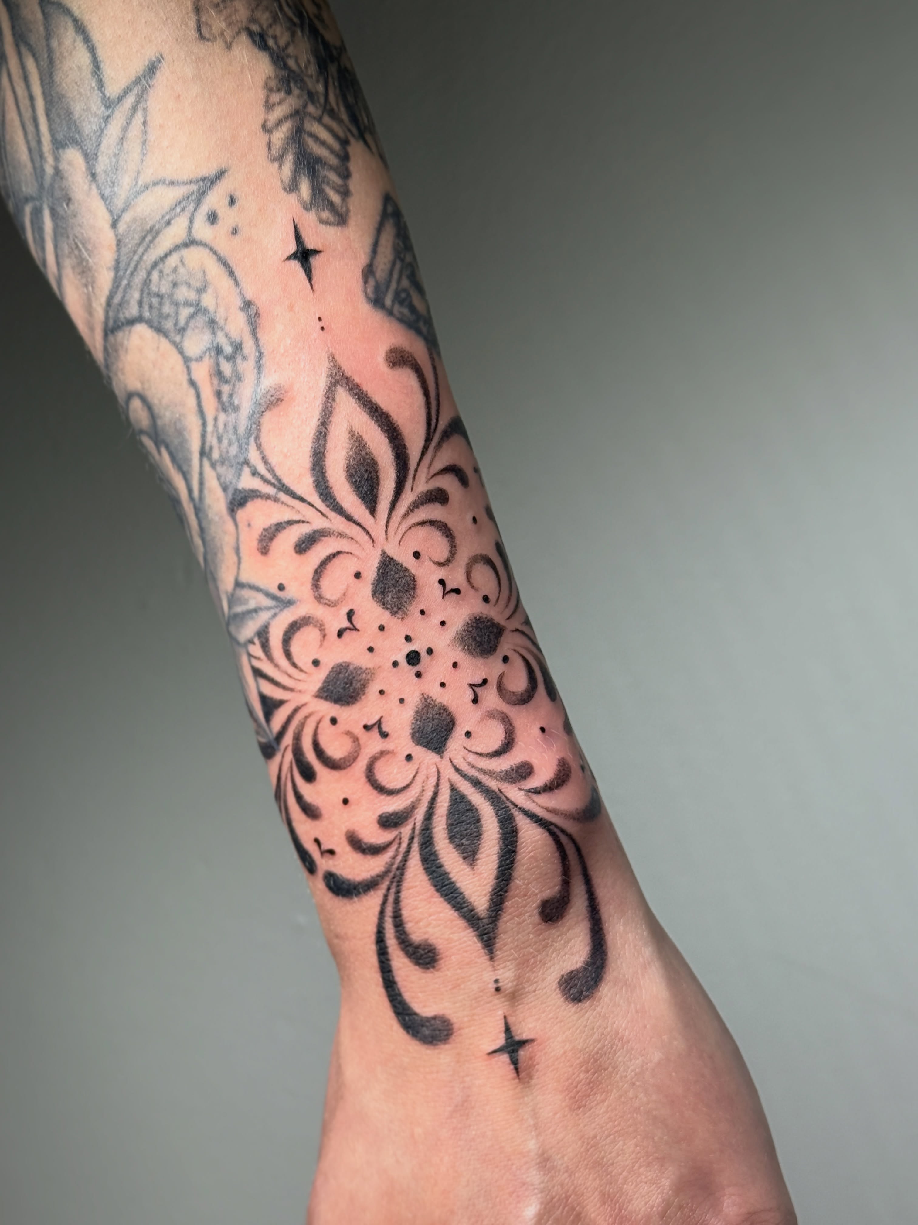 Tattoo by @inkbysana — dotwork, tribal