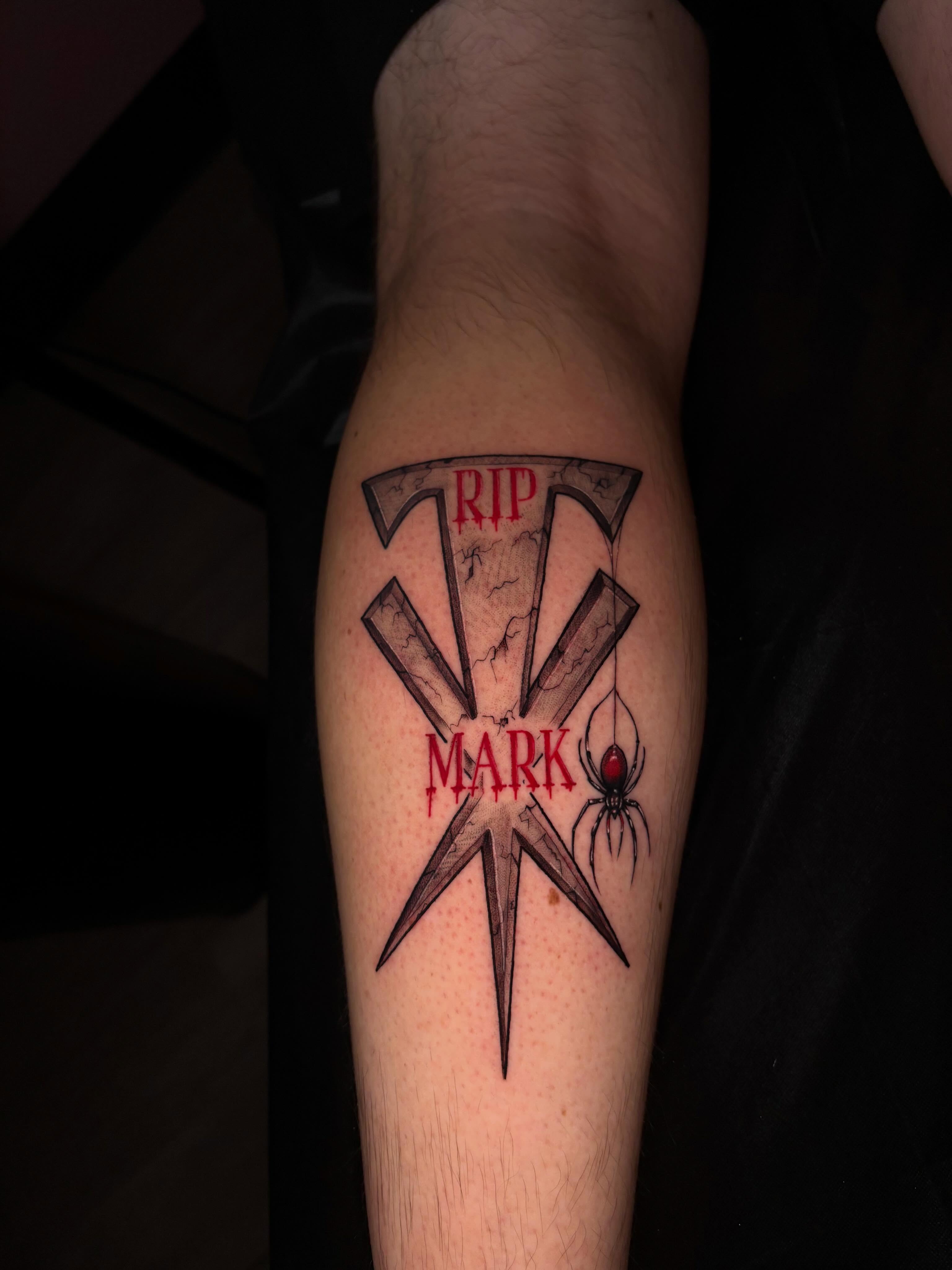 RIP Mark geometric tattoo on the forearm by ★𝔗𝔞𝔱𝔱𝔬𝔬𝔰 𝔟𝔶 𝔗𝔢𝔞𝔙𝔞𝔫𝔊𝔬𝔤𝔥 ★