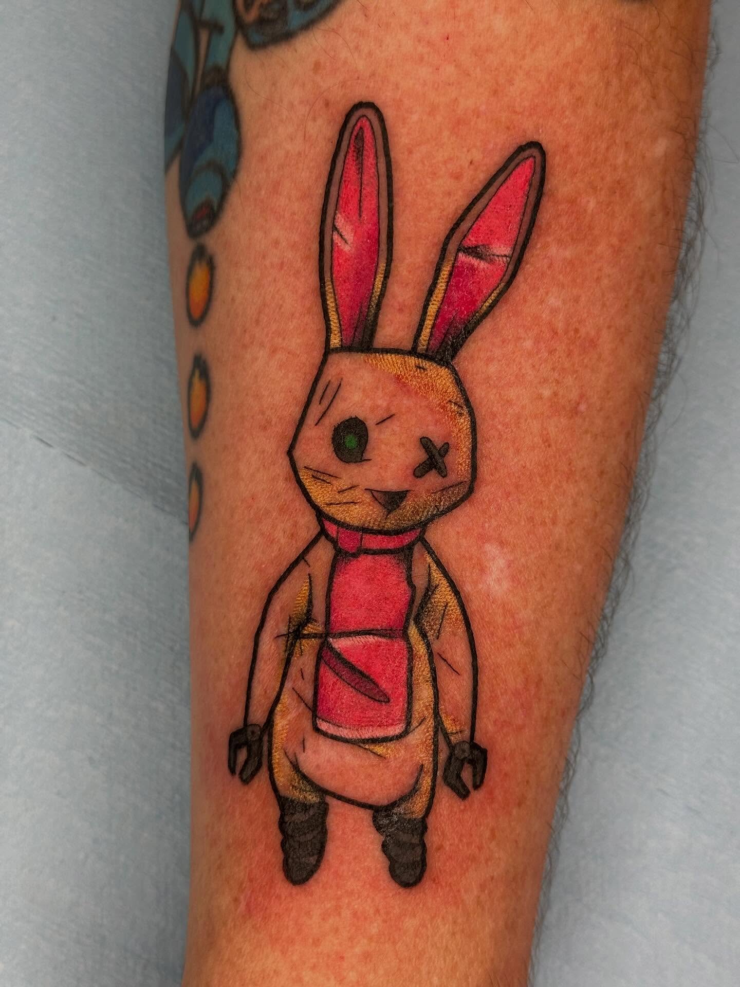 Rabbit dotwork tattoo on the forearm by ✨ Mandy Foster - Bremerton Tattoo Artist✨, Bremerton, Washington