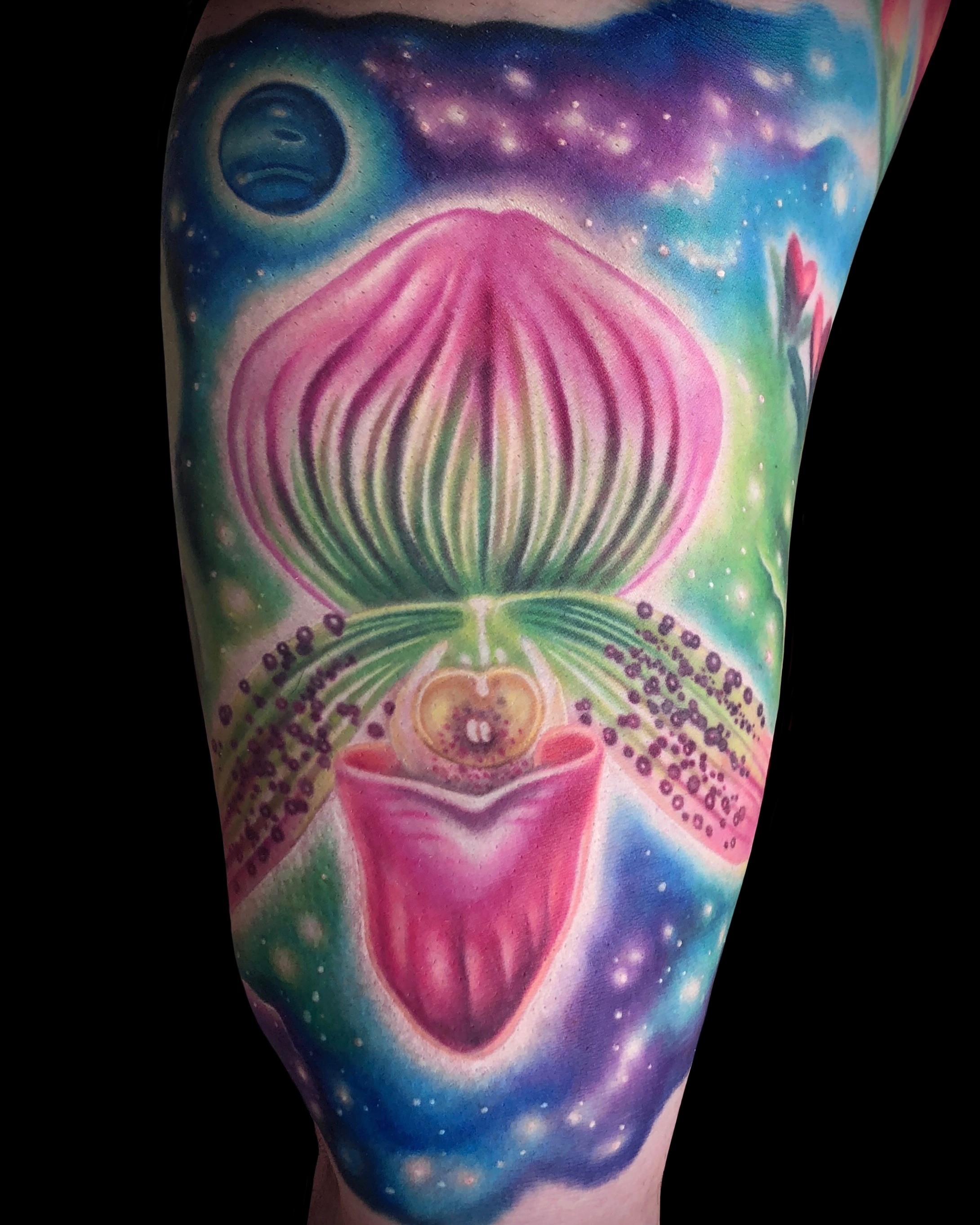 Tattoo by @michellehaleyart — dotwork, surrealism