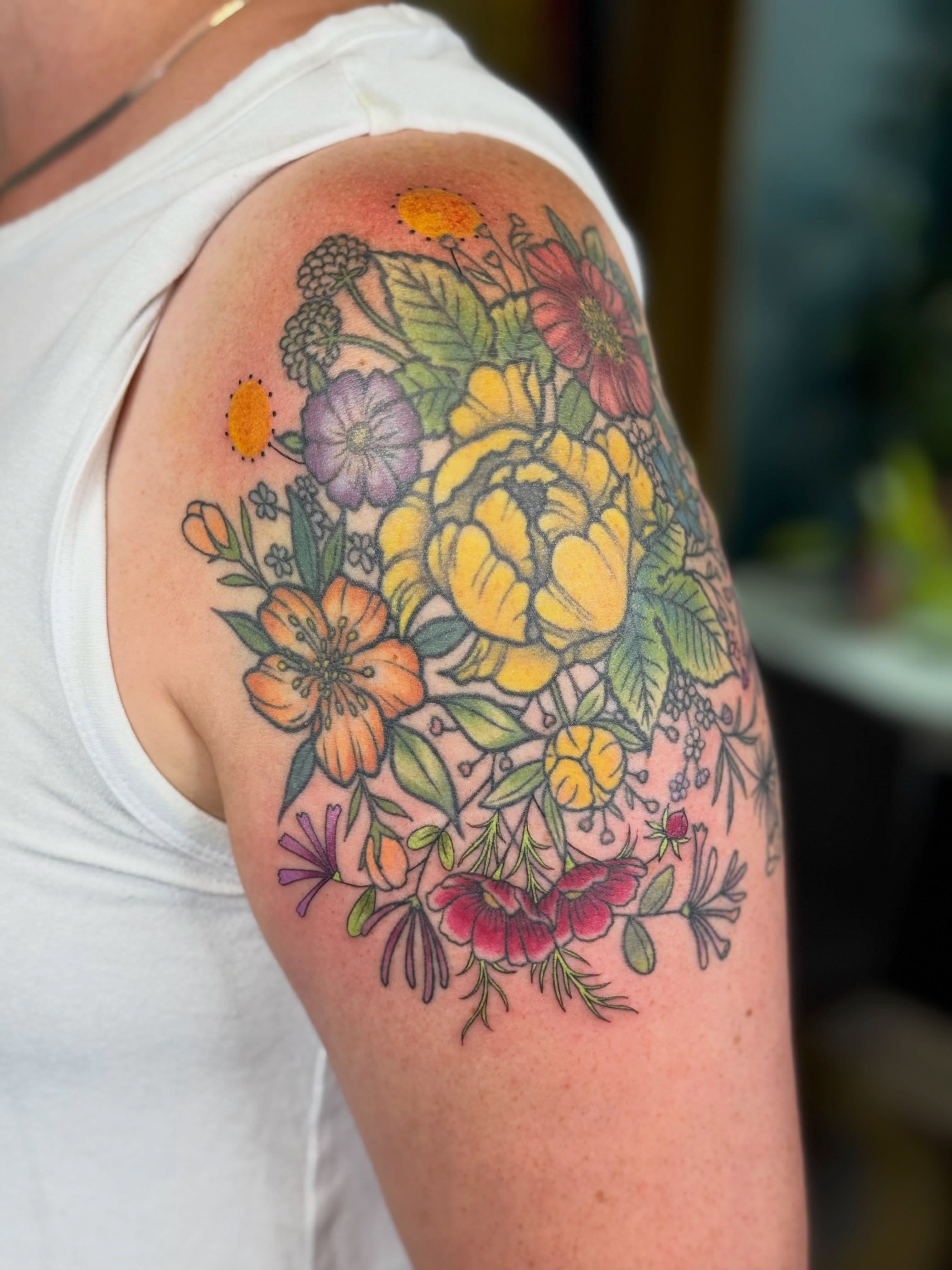 Tattoo by @larkrestattoos — new_school, dotwork