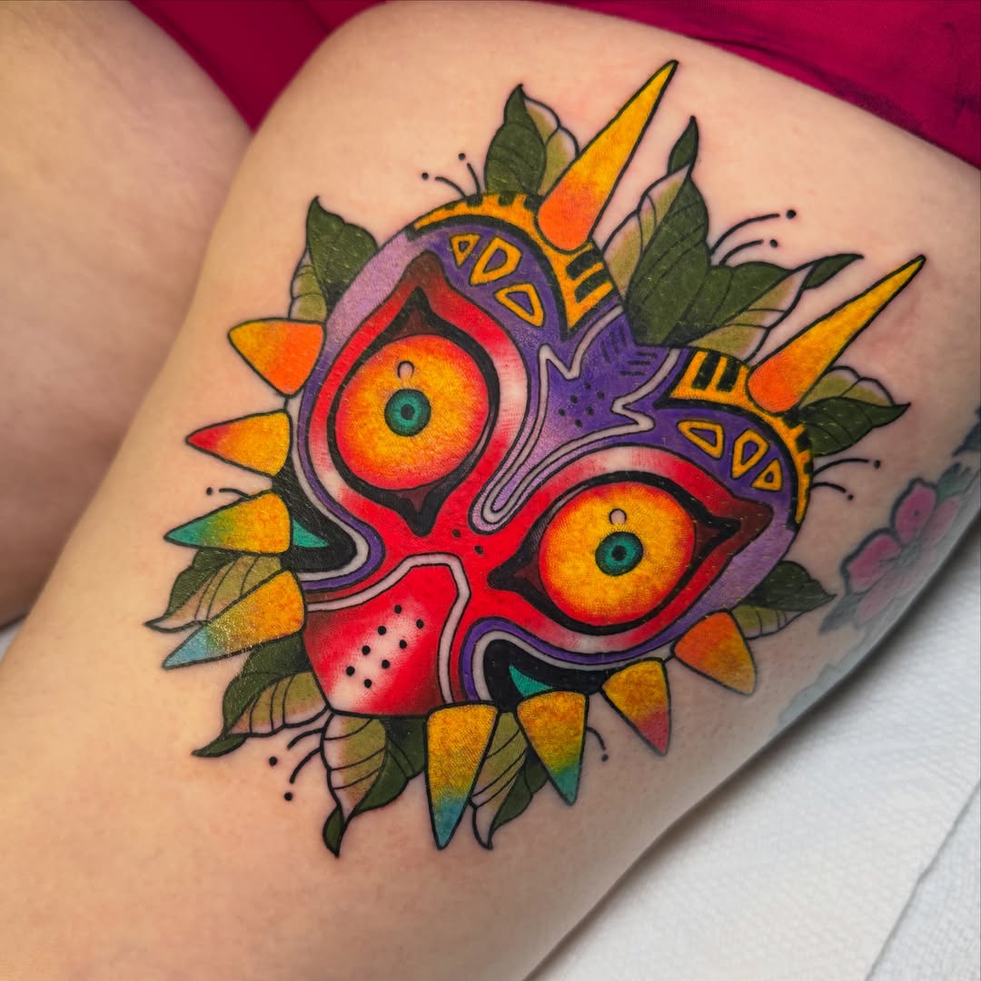 Tattoo by @trashcattattoos — new_school, geometric