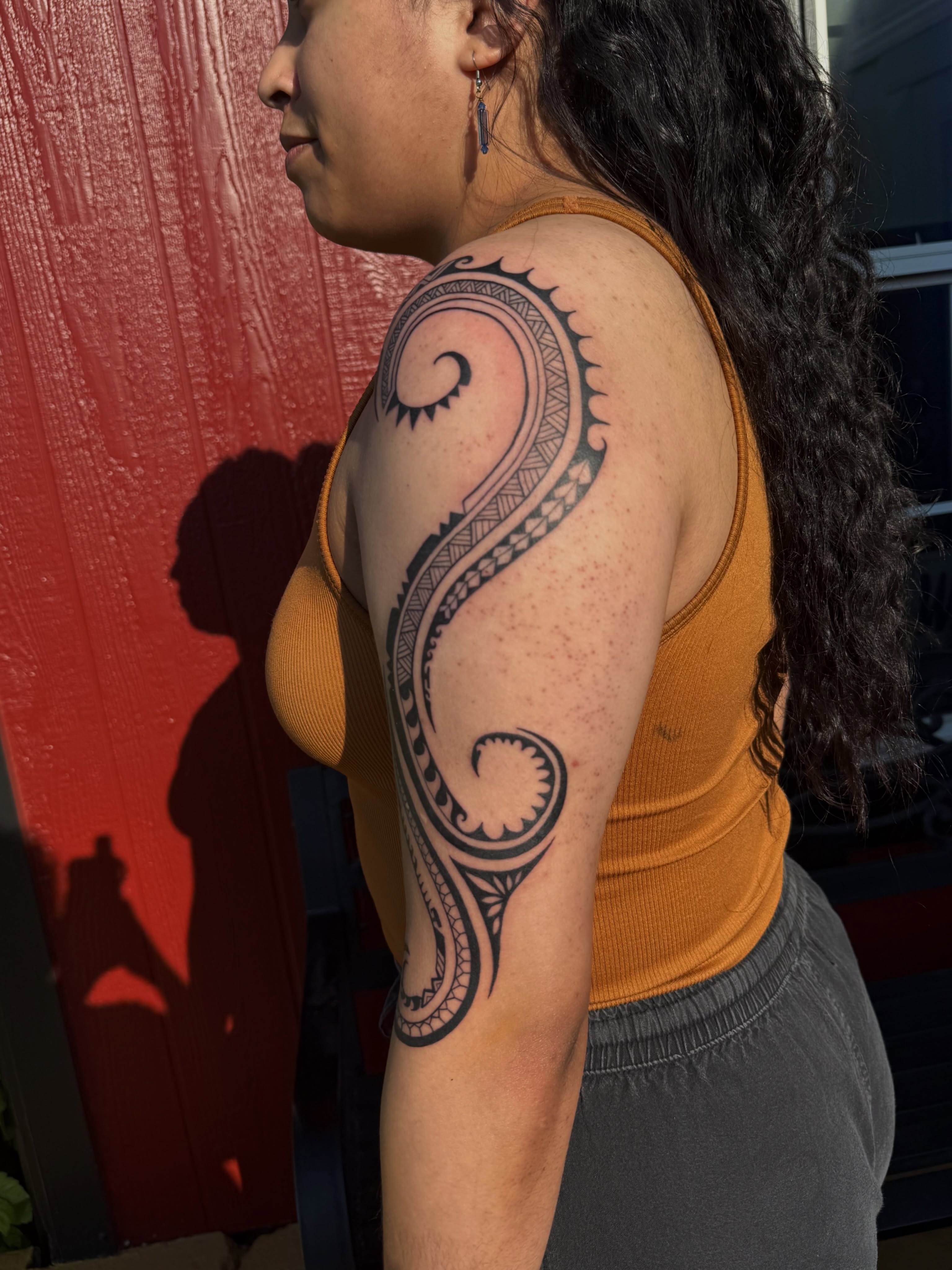 Tribal swirl tribal tattoo on the upper arm by ⁘ heléna tupou-lisle ⁘