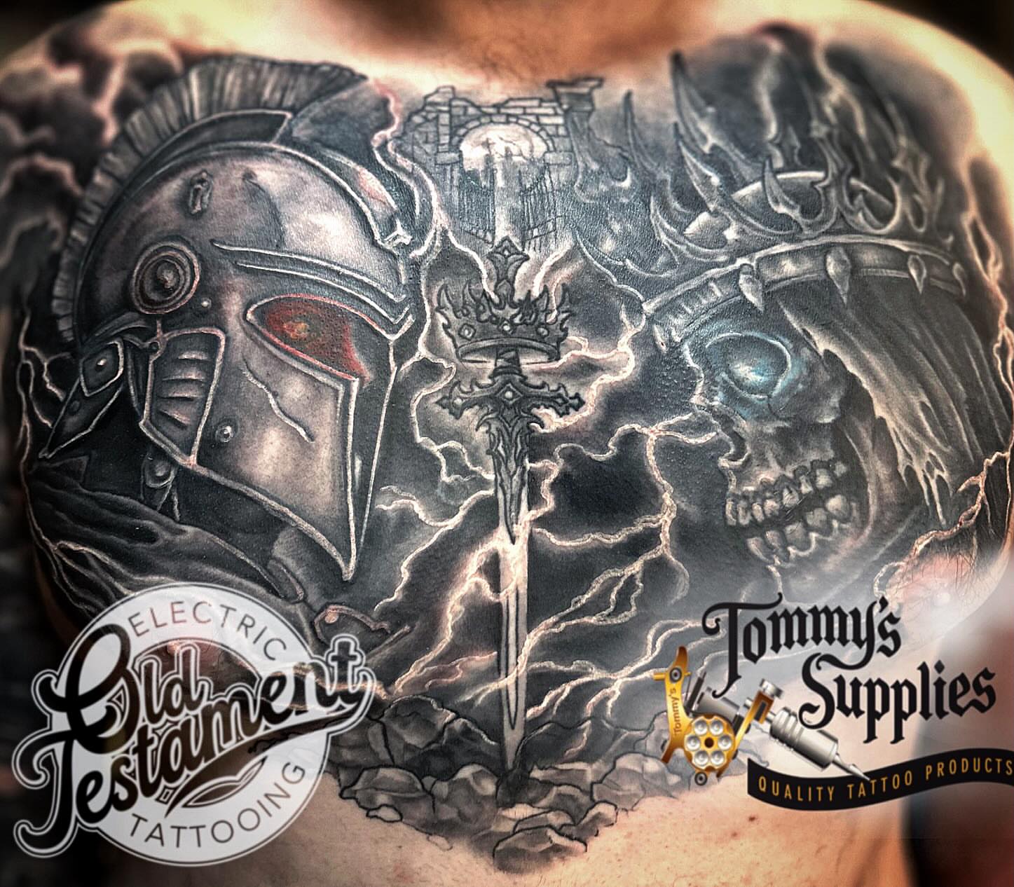 Tattoo by @eddieshawtattoos — black_and_grey, dark_realism