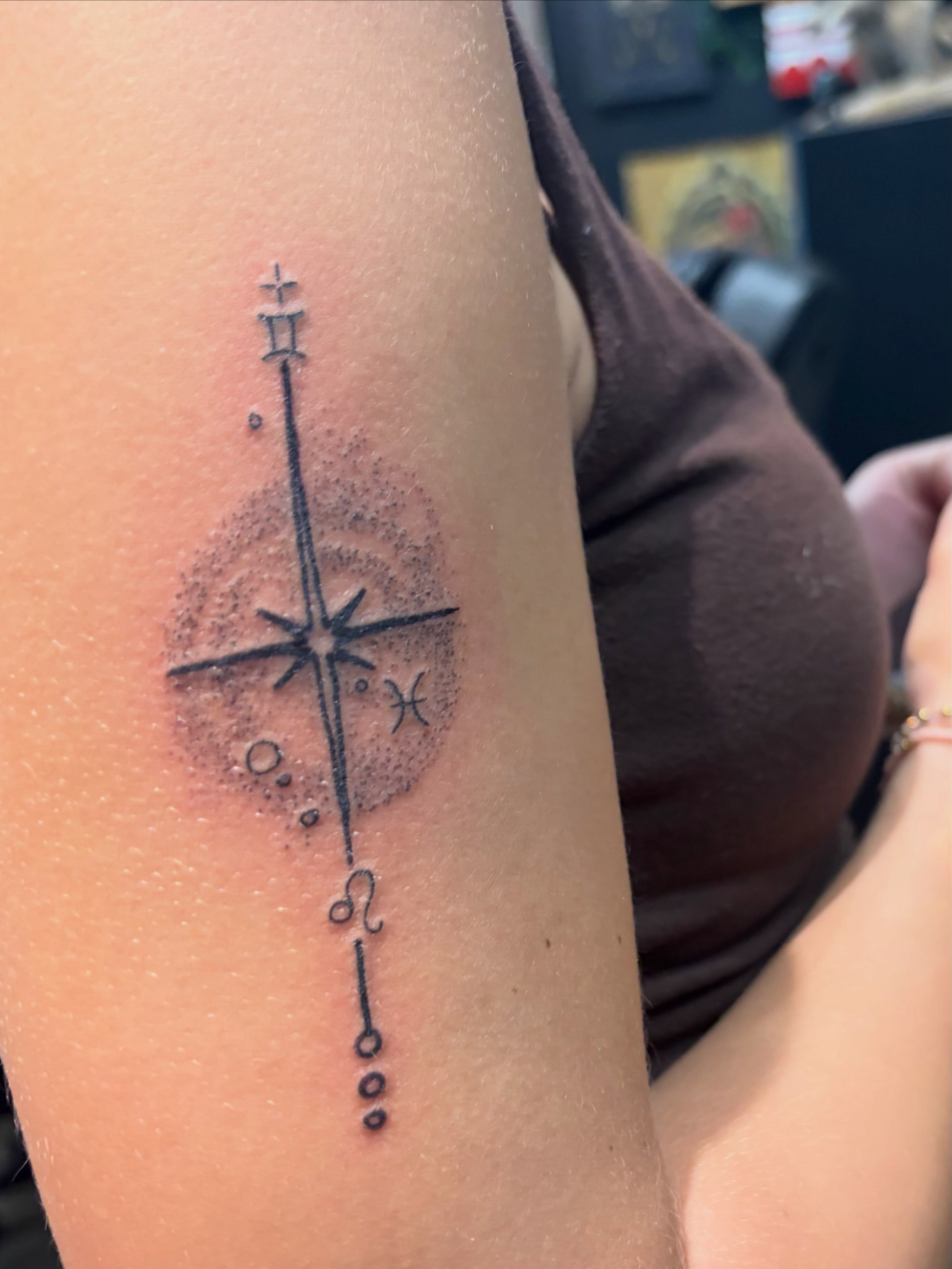 Tattoo by @unicronartworks — dotwork, geometric
