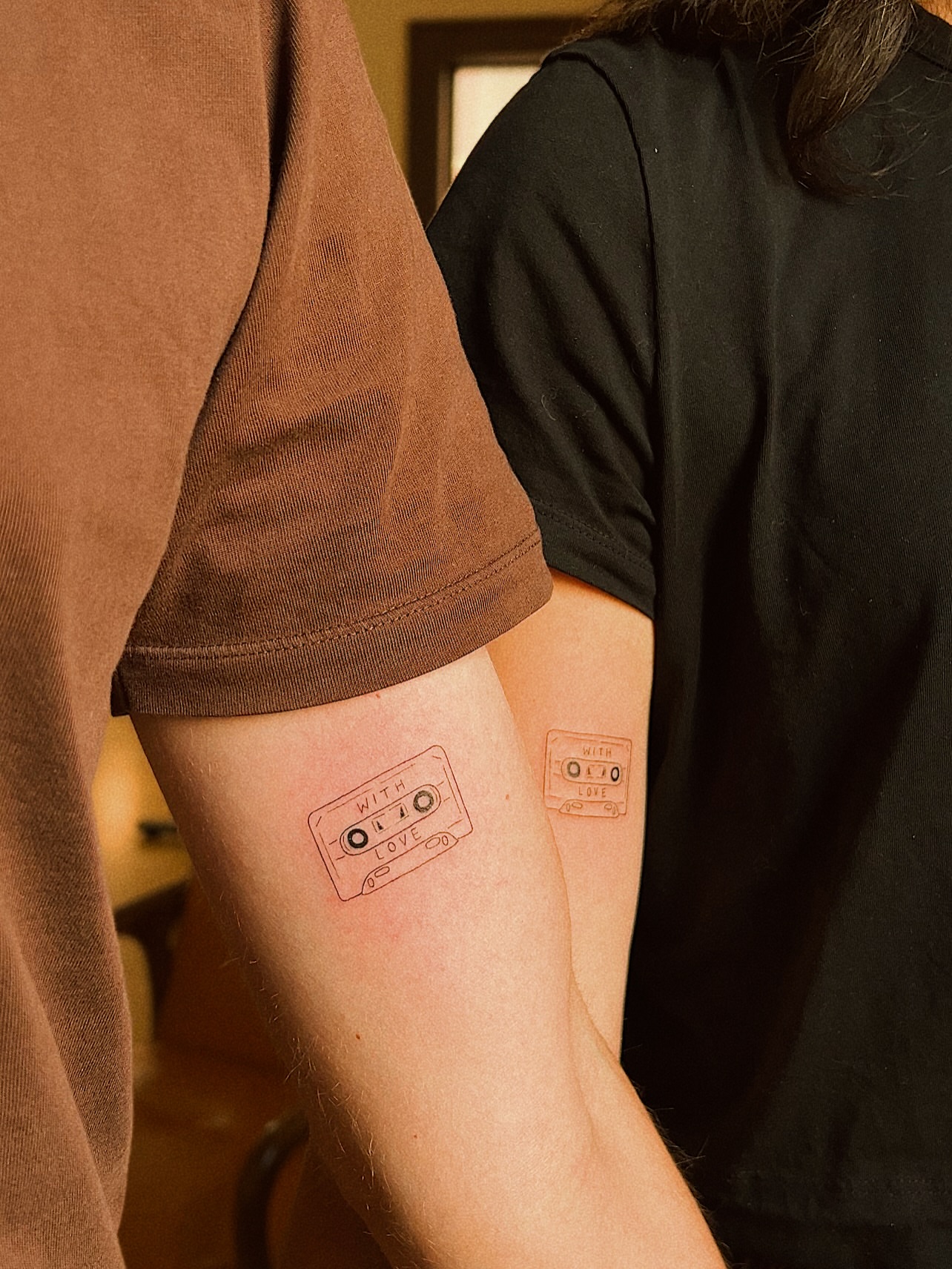 Cassette tape black and grey tattoo on the forearm by chloe ☼, Tacoma, Washington