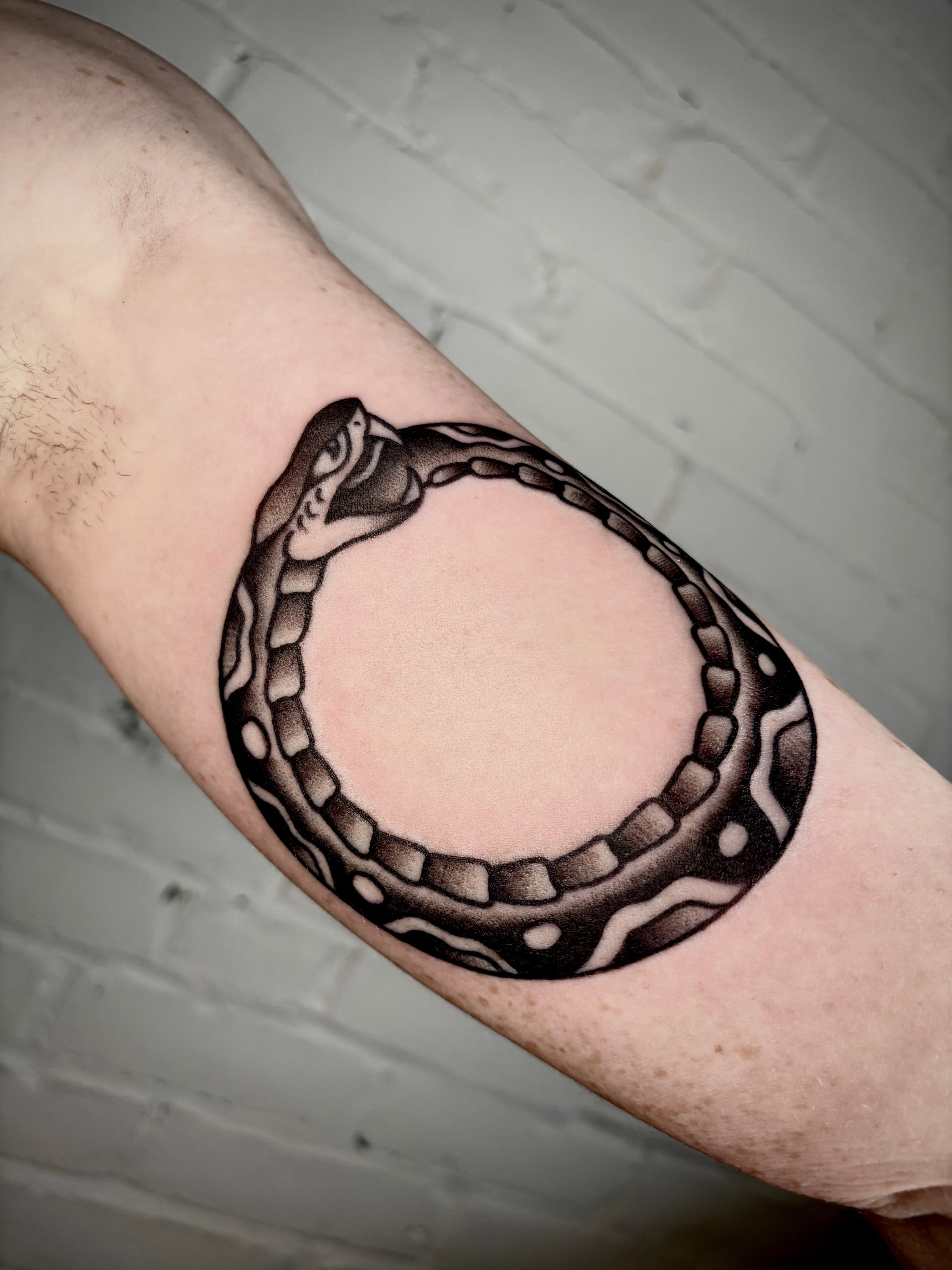 Tattoo by @dougvon_tattoos — black_and_grey