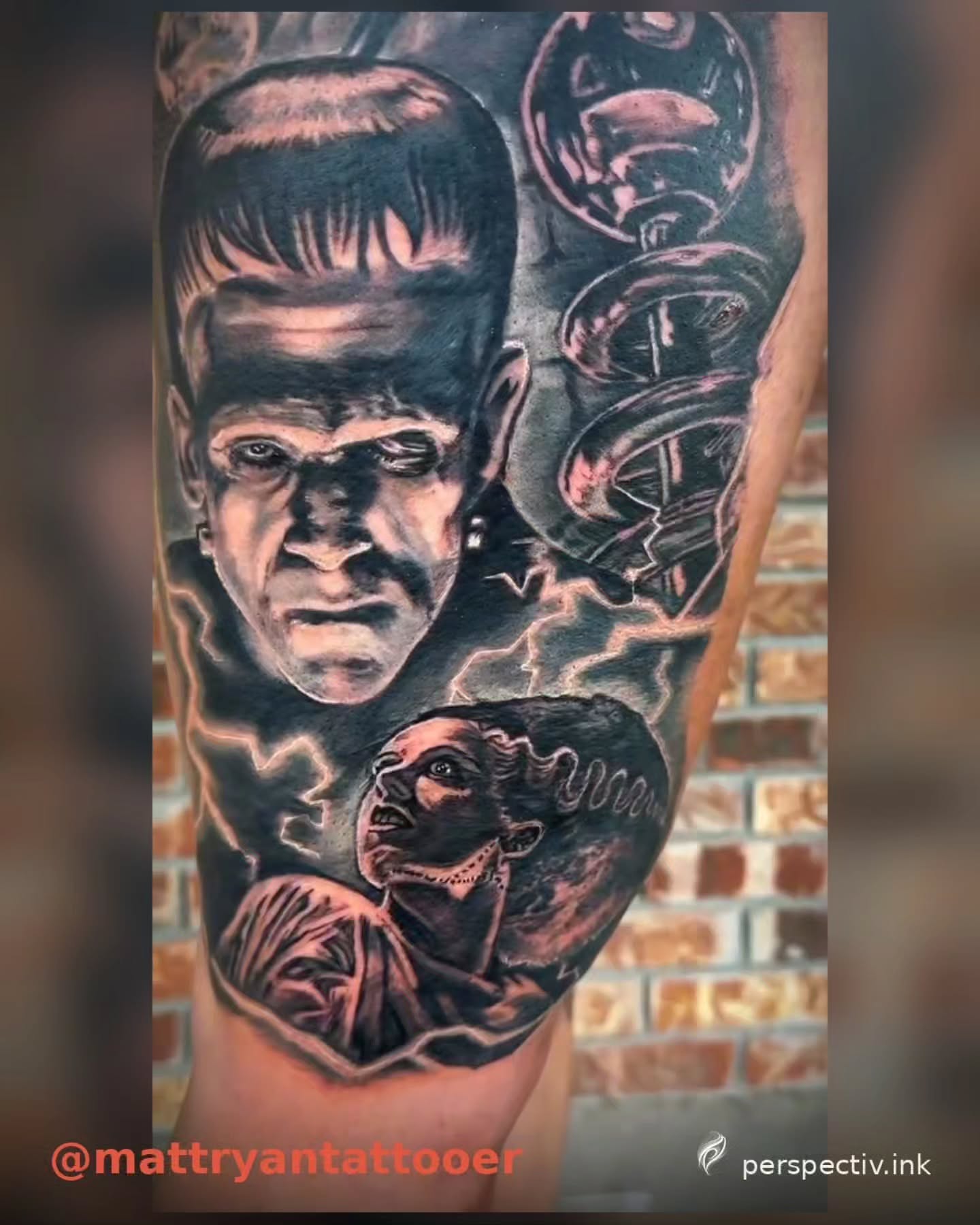 Tattoo by @perspectivink — black_and_grey, realism