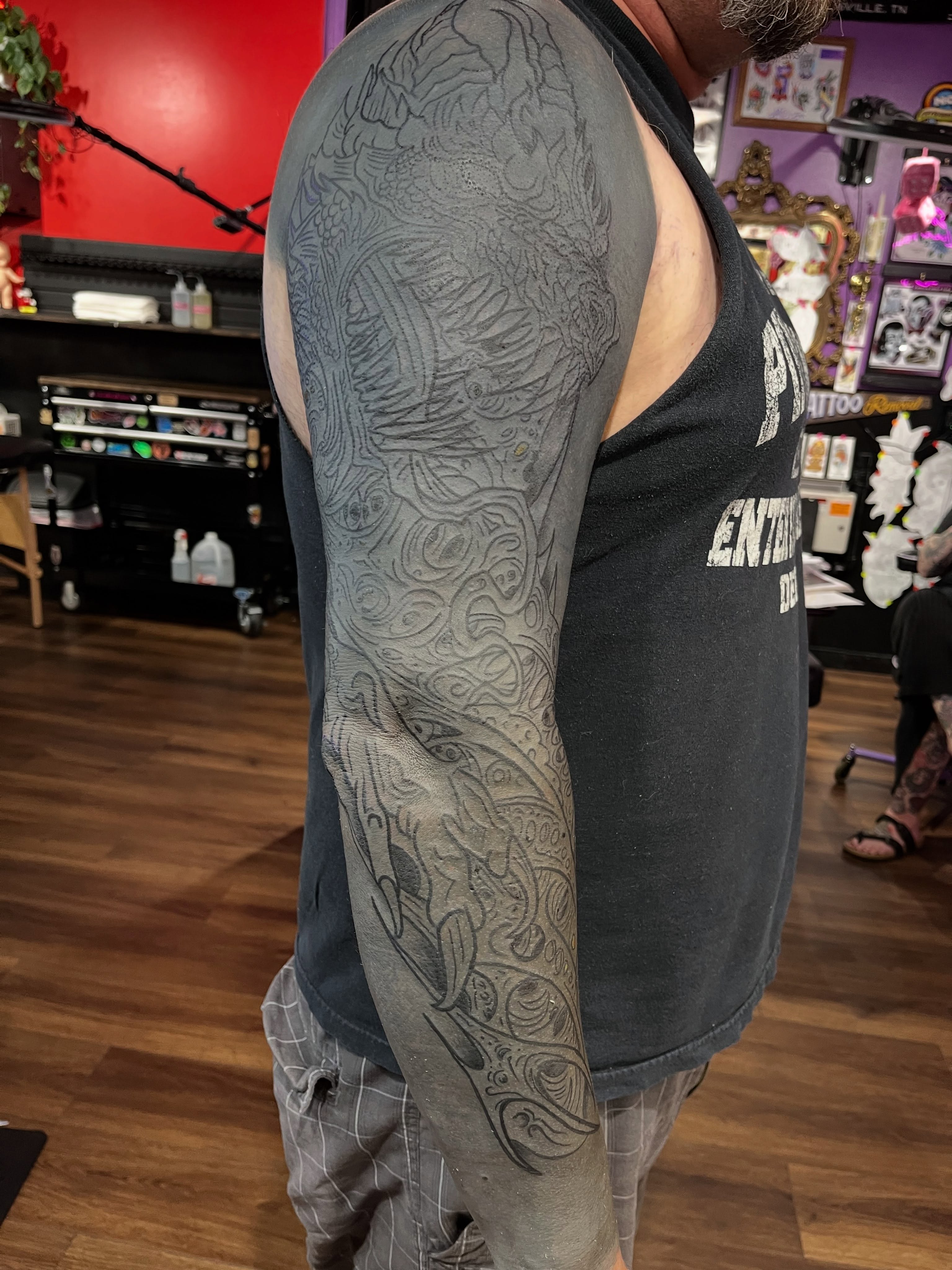 Tattoo by @scotty.donte.tattoos — black_and_grey