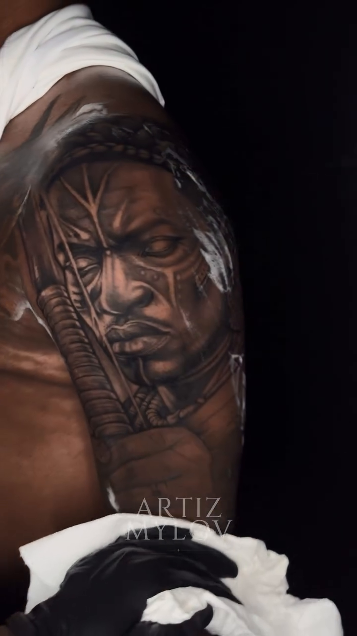 Tattoo by @artizmylov — realism, black_and_grey