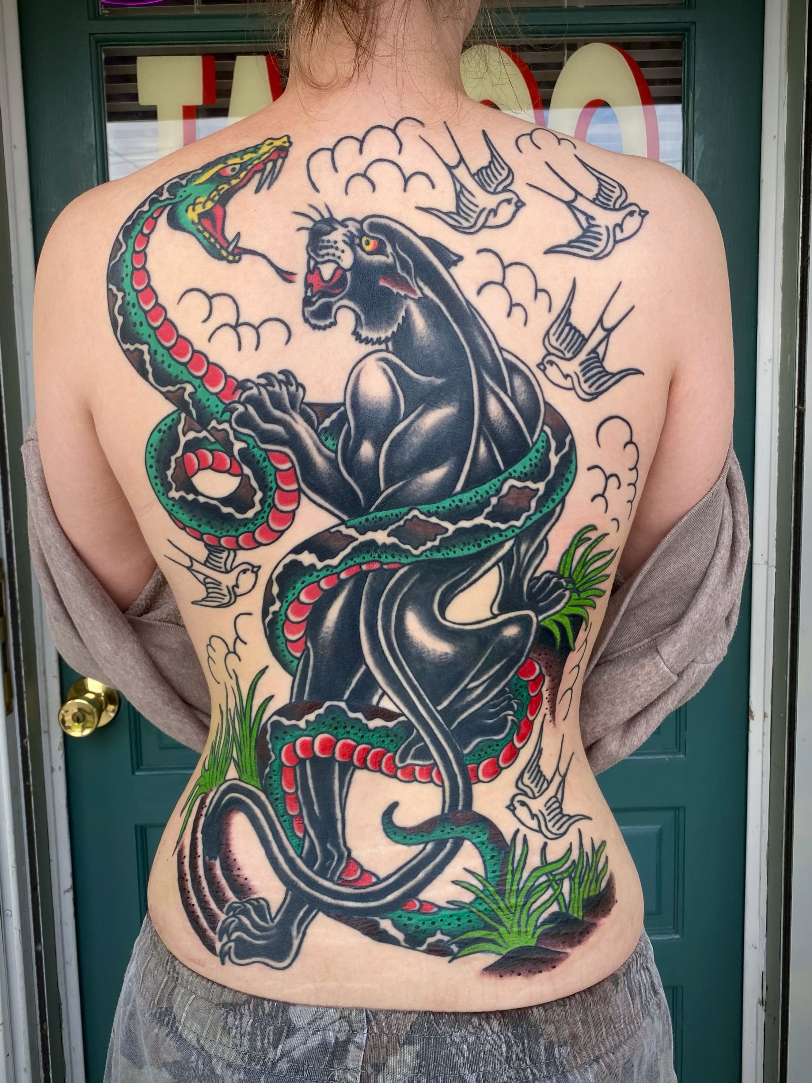 Tattoo by @painless_jack — american_traditional, black_and_grey