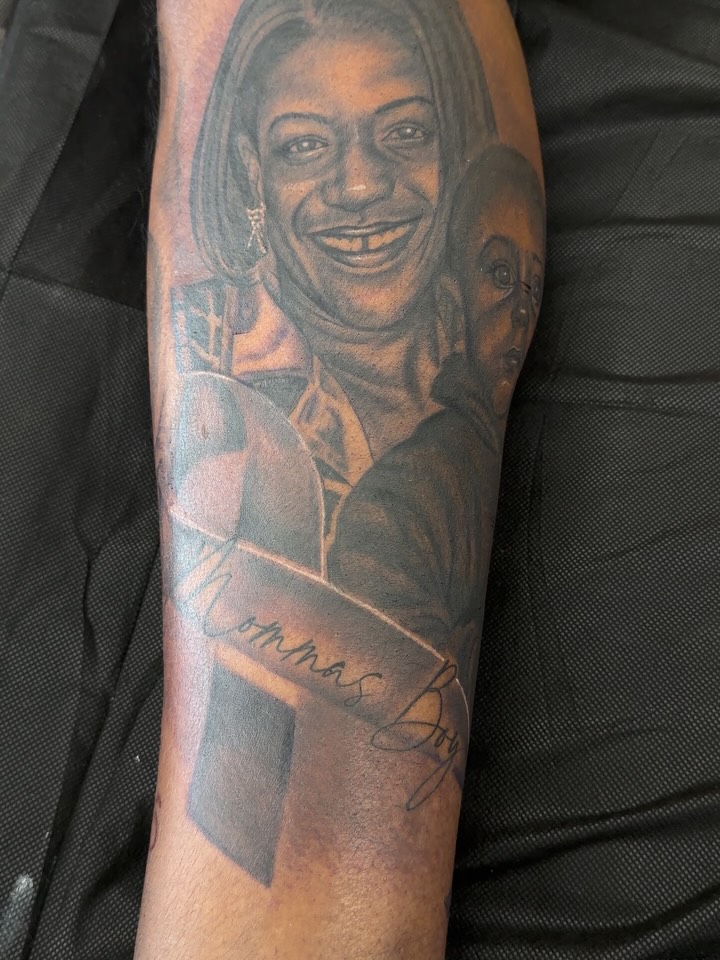 Portrait realism tattoo on the forearm by Michigan📍 Day Sessions $850, Wayne, Michigan