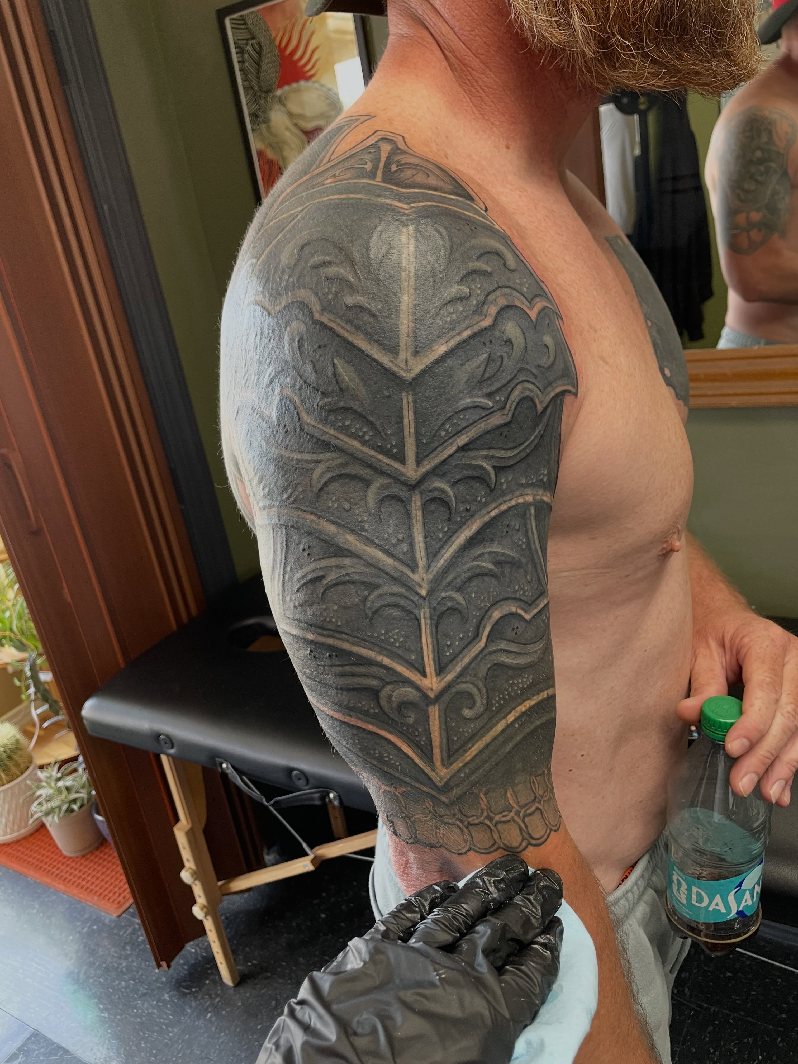 Tattoo by @mharristattoos — black_and_grey, geometric