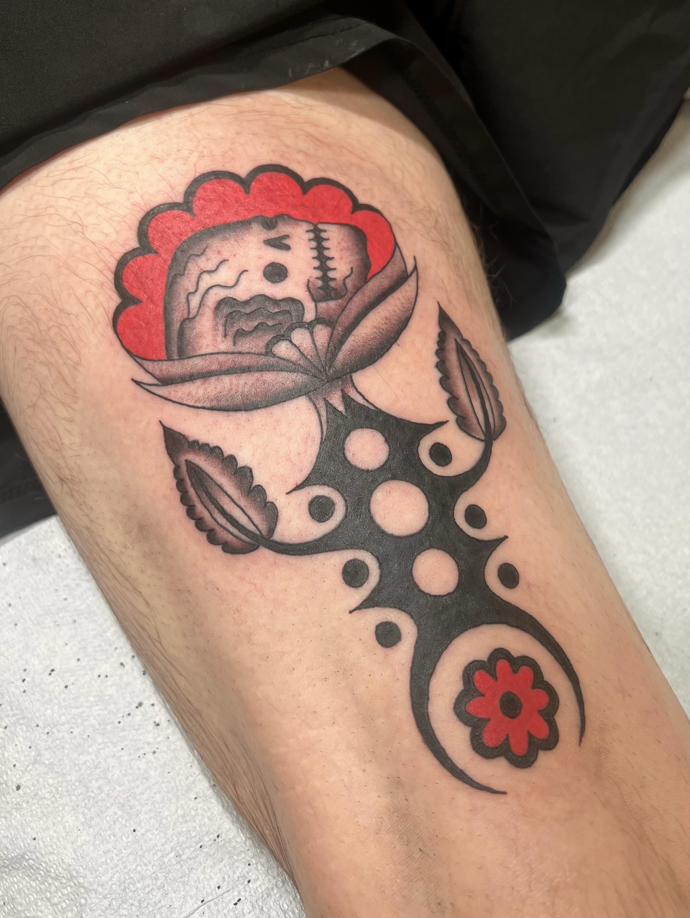 Tattoo by @david_tattselhoff — american_traditional, dotwork
