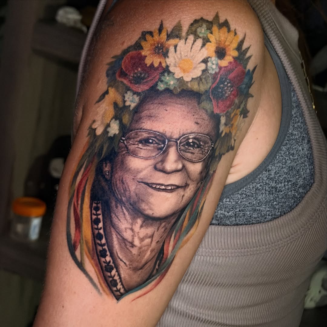 Tattoo by @fleurnoirestudio β realism, black_and_grey