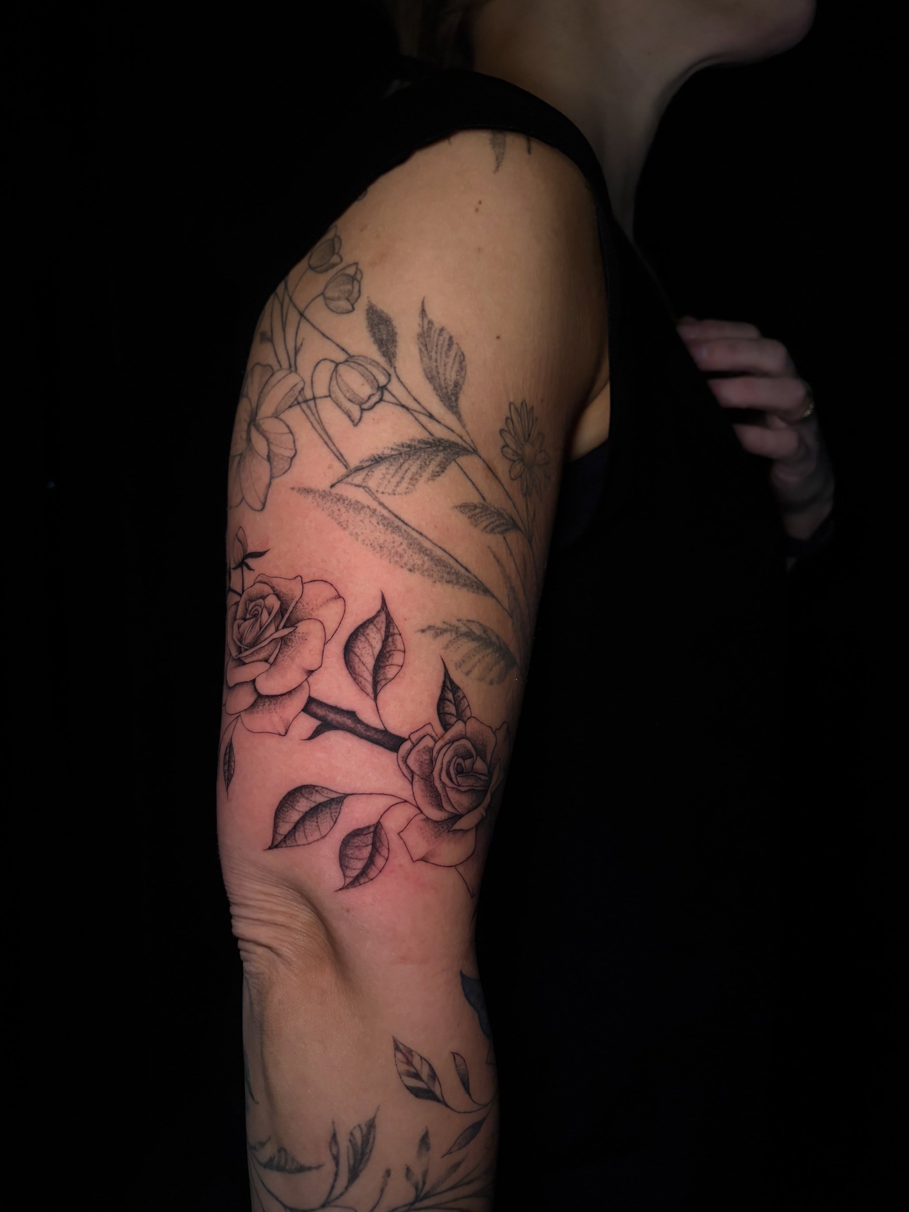 Tattoo by @angeline.tattoo — black_and_grey