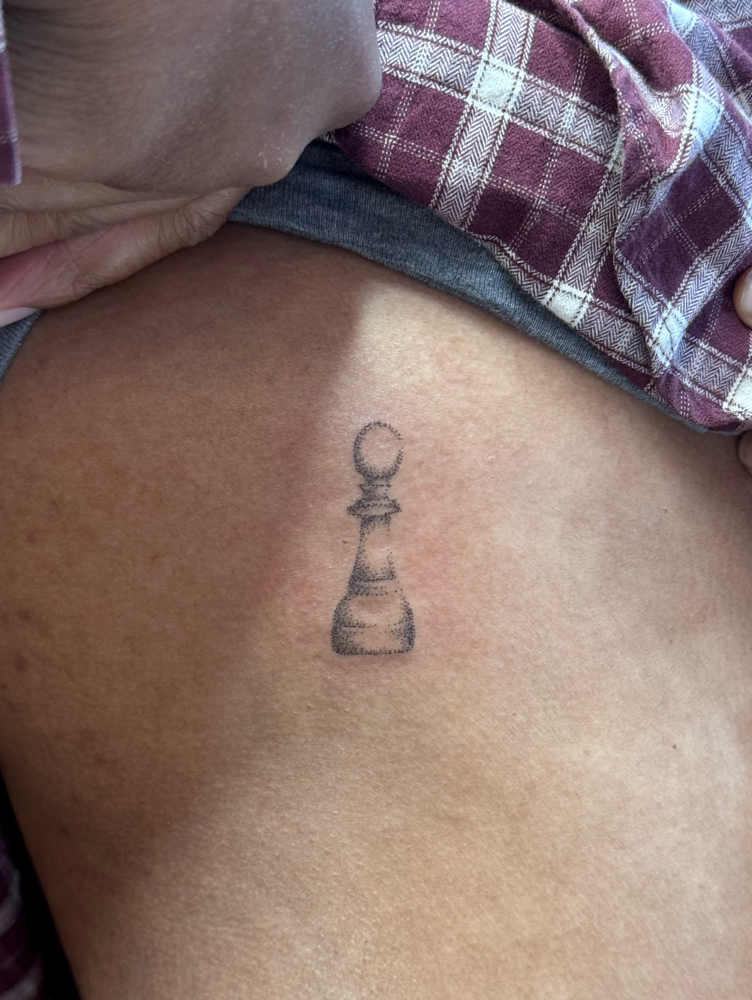 Bishop chess piece dotwork tattoo on the shoulder by πΏππΌππ πππππππ