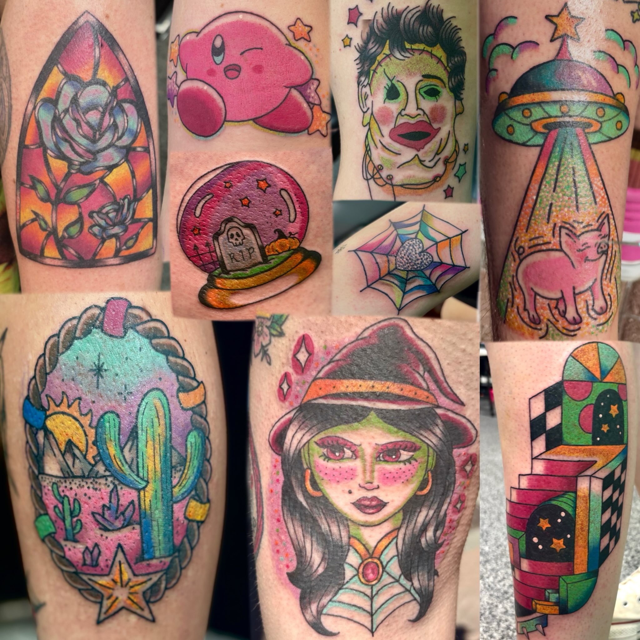 Colorful fantasy new school tattoo on the forearm by Taylor  Thompson