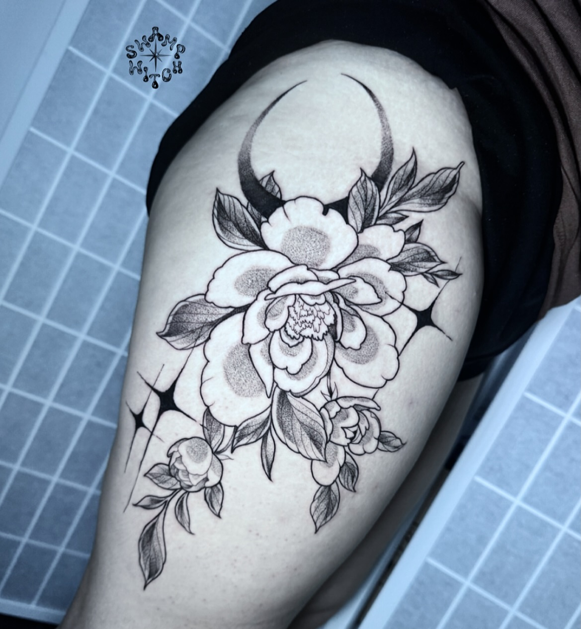 Tattoo by @swamp.witch.tattoos โ black_and_grey