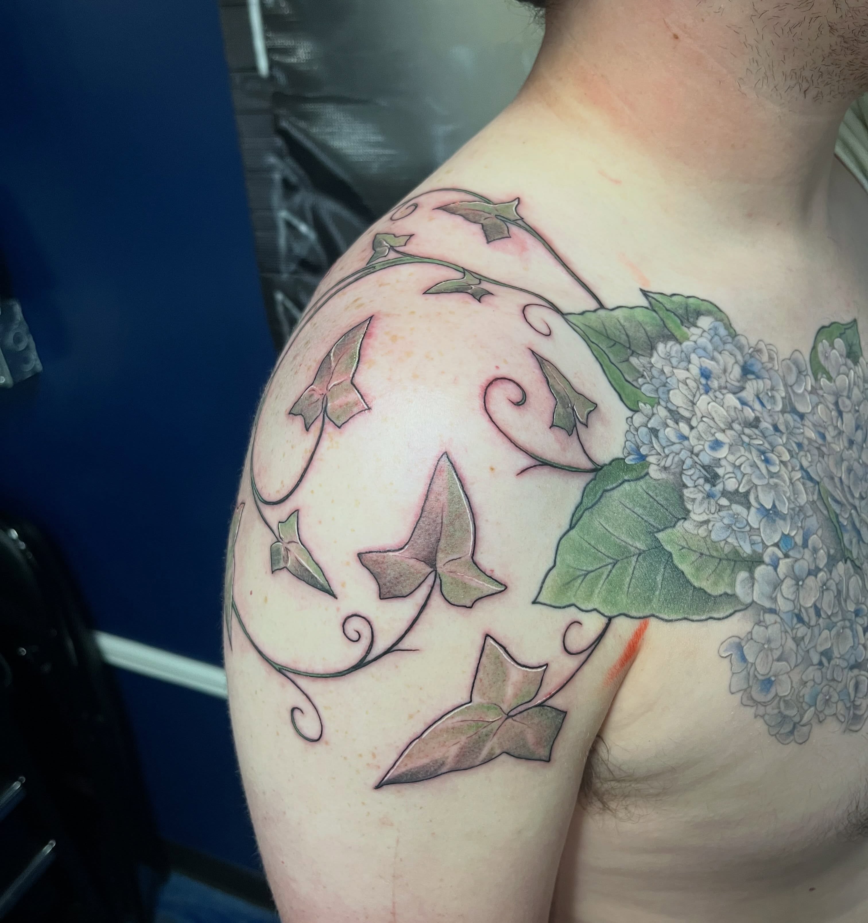 Tattoo by @necro_comicon — realism, dotwork