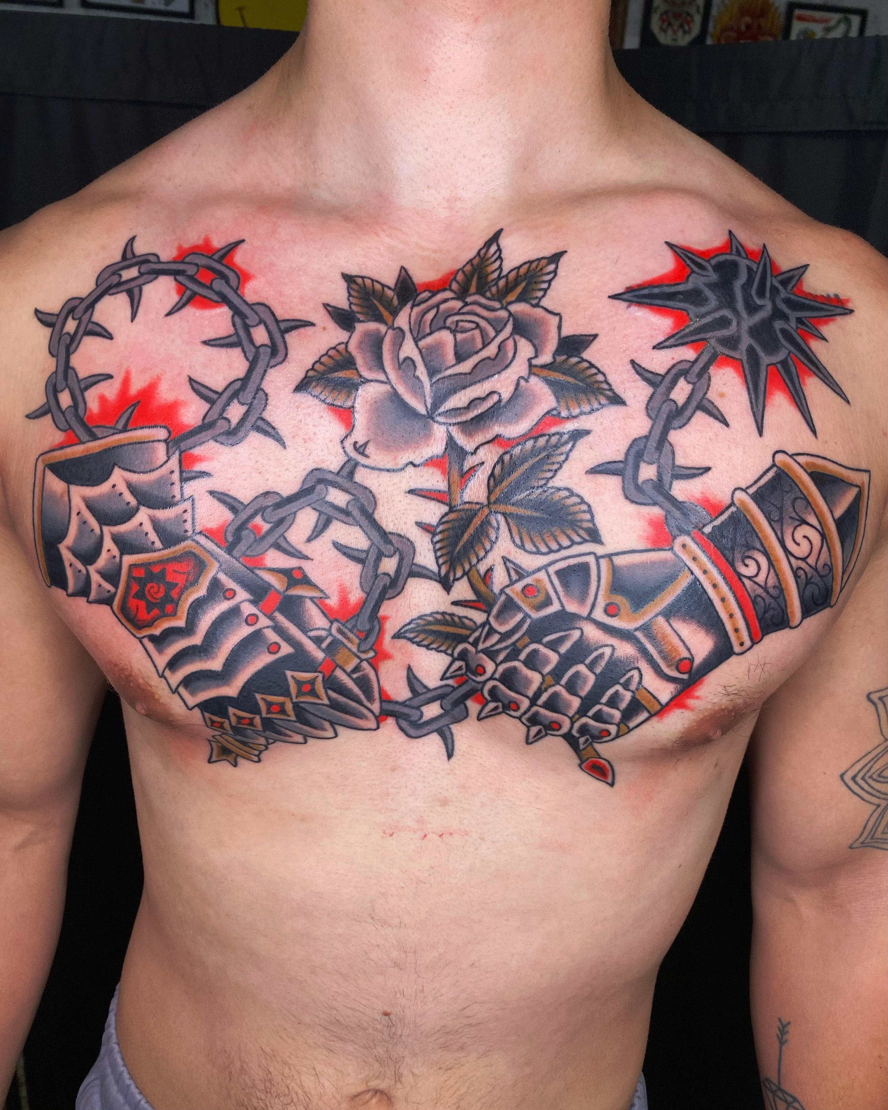 Tattoo by @morgana.sutherland — american_traditional, black_and_grey