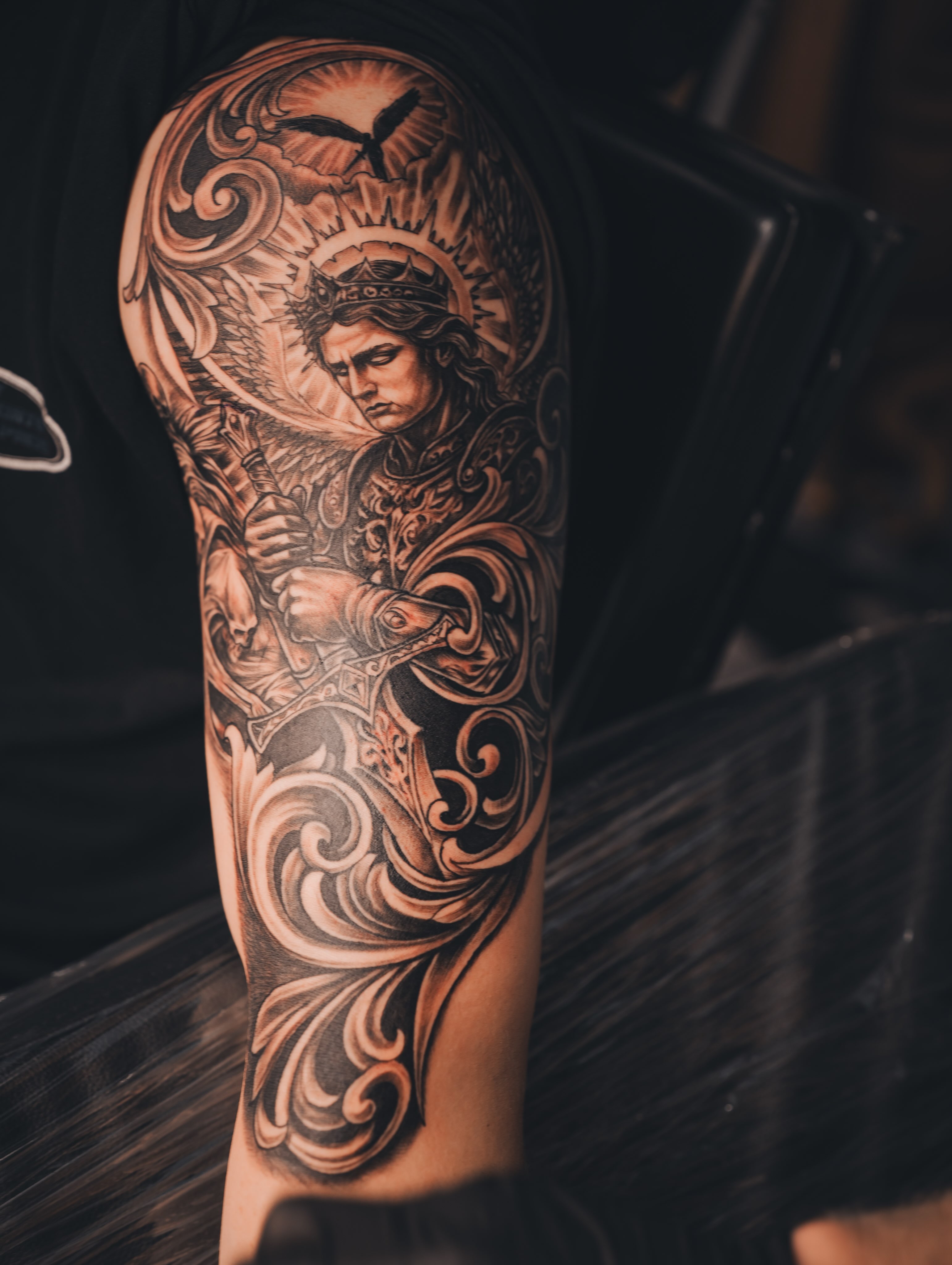 Tattoo by @zac_tattz — black_and_grey, realism