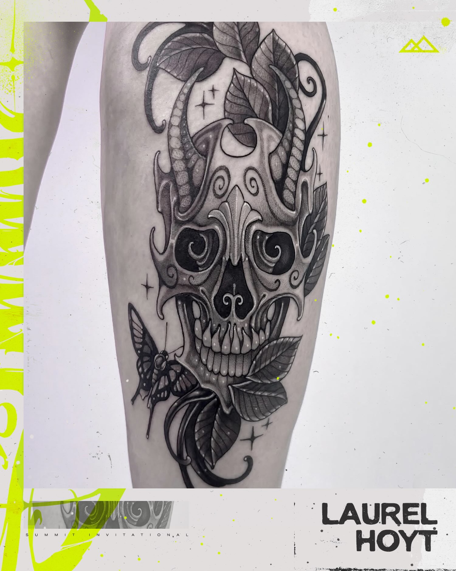 Tattoo by @fairygremlinn — black_and_grey, geometric