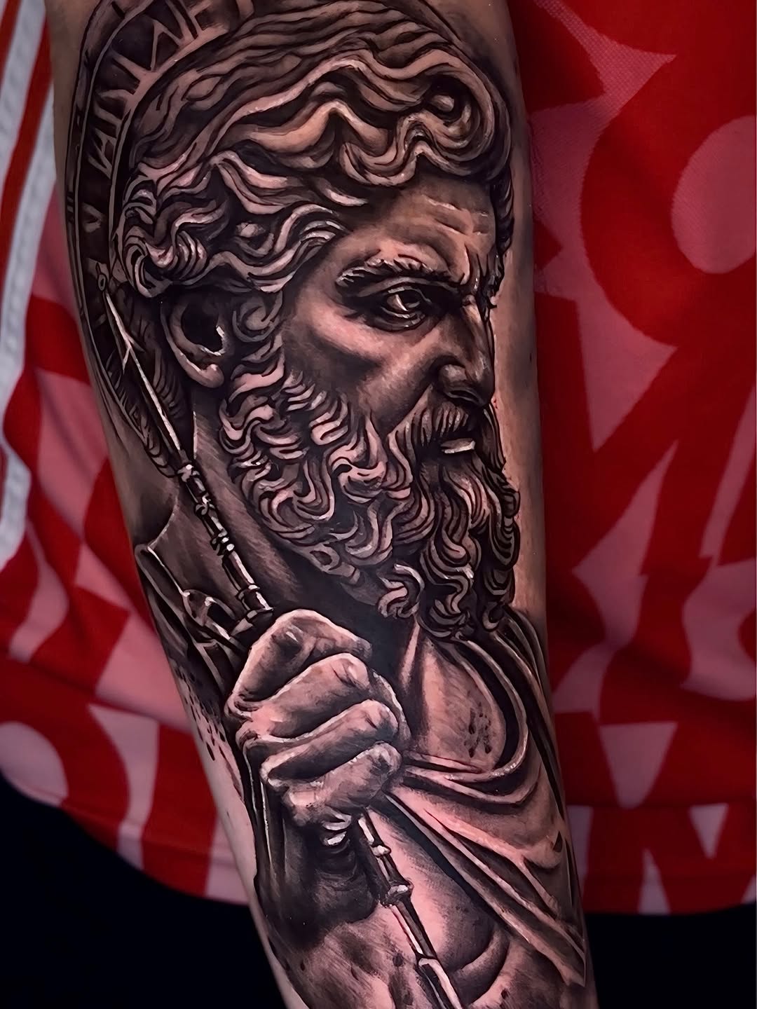 Tattoo by @echevarriatattoo — realism, black_and_grey