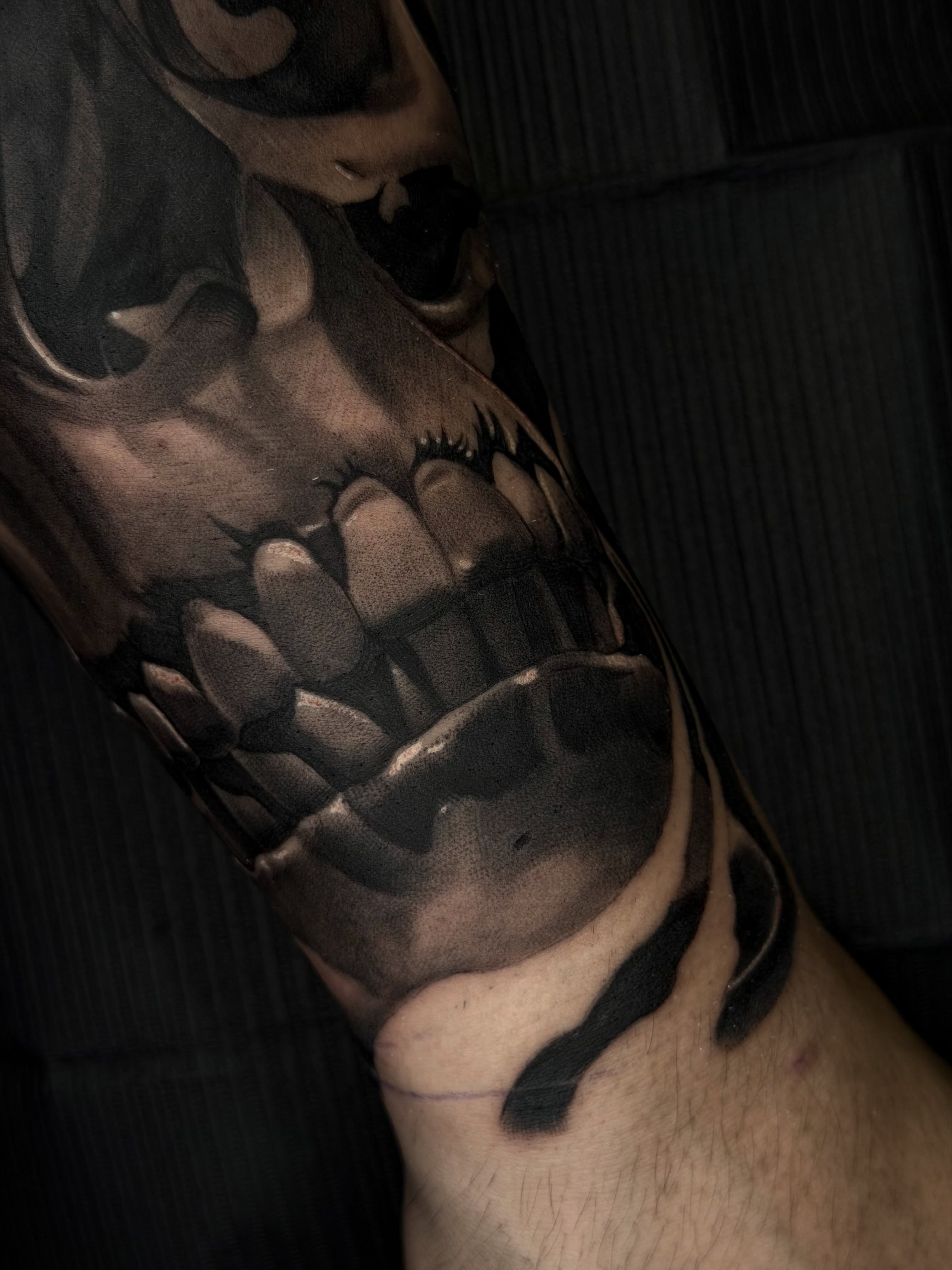 Skull realism tattoo on the forearm by San Diego Tattoo Artist