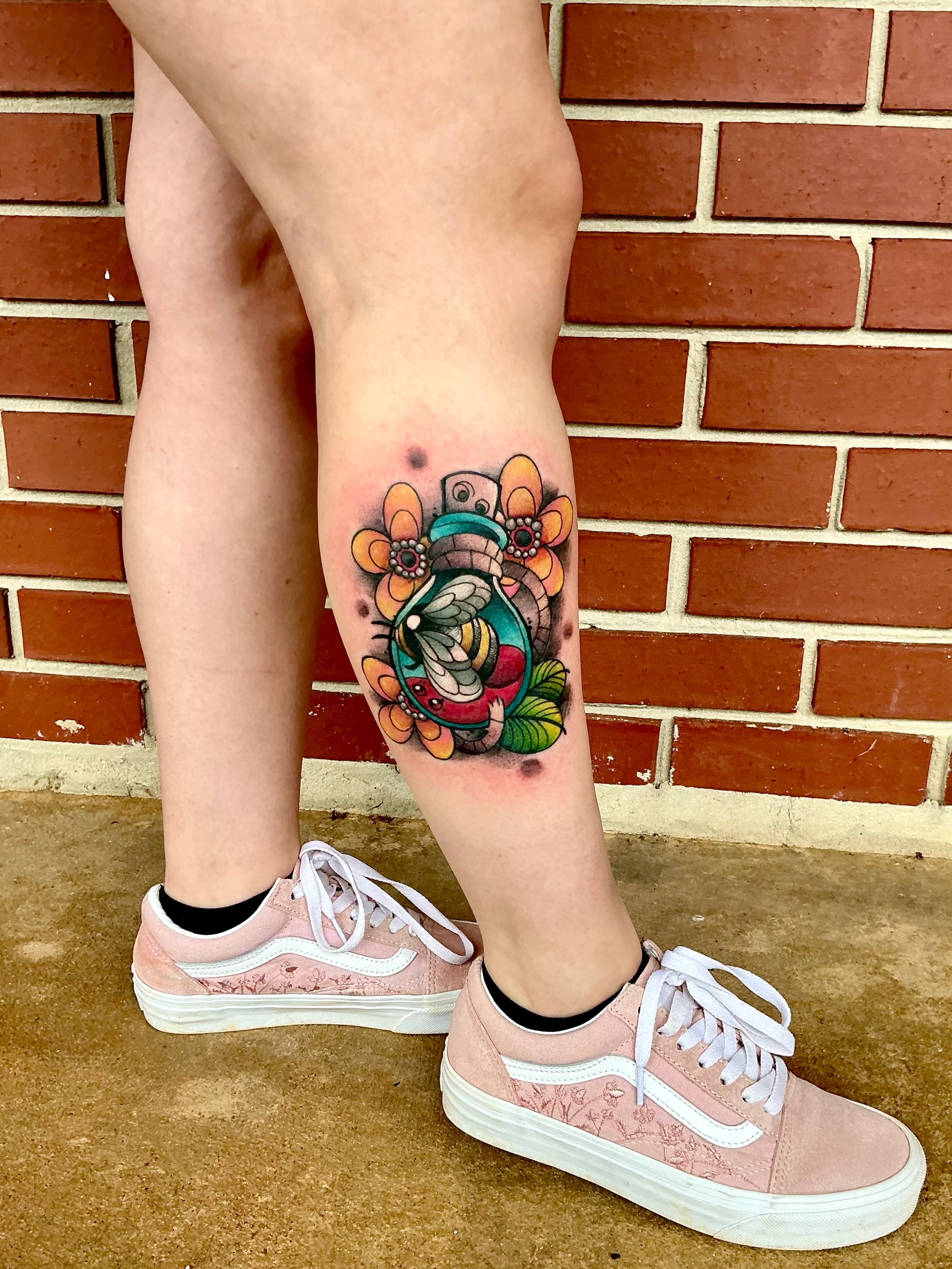 Tattoo by @meanmachinestattoos — new_school