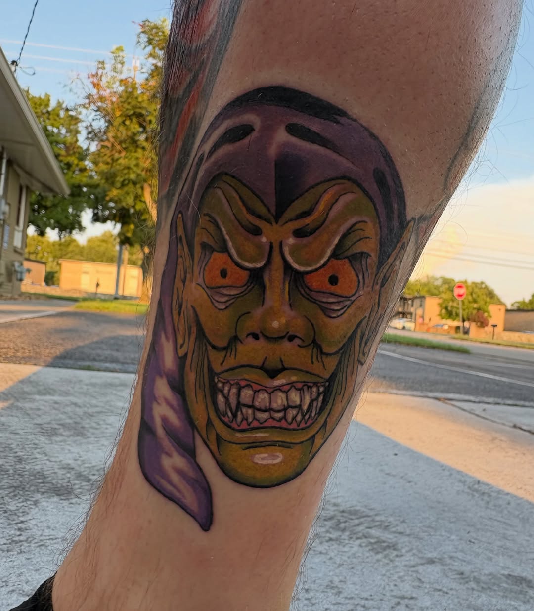 Mask dark realism tattoo on the forearm by 𓂃˚‧ 𓆸𝔏𝔦𝔫𝔷 ℭ𝔥𝔞𝔡𝔴𝔦𝔠𝔨 ੈ𑁍