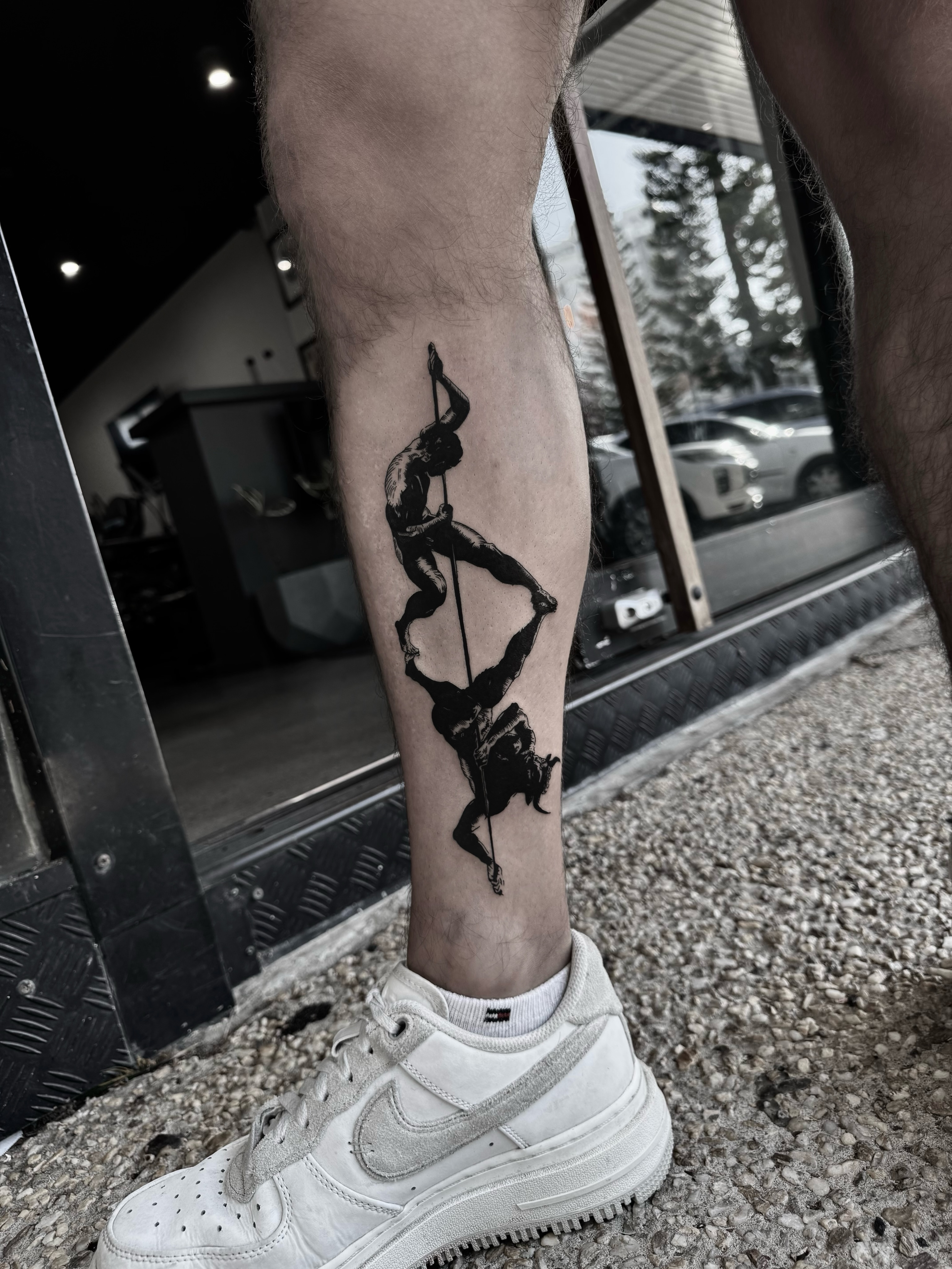 Tattoo by @vamos_tat — black_and_grey