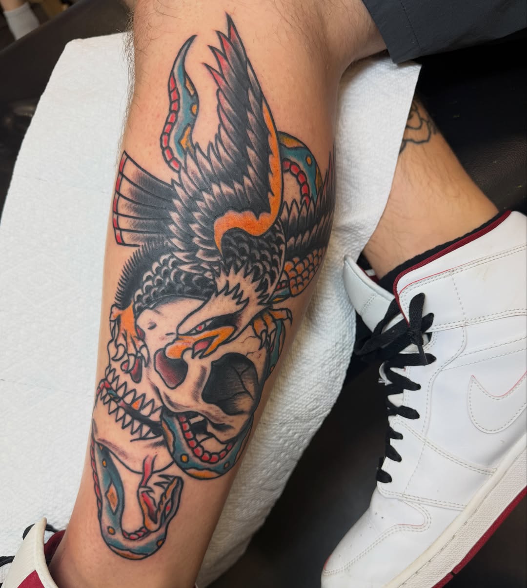 Tattoo by @yobeazytattoos — american_traditional, japanese_irezumi