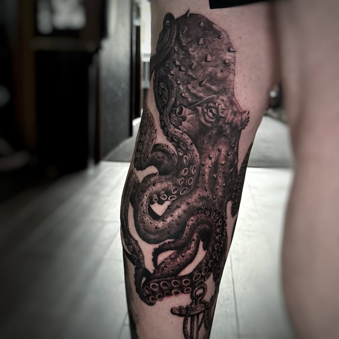 Tattoo by @emmarainetattoo — realism, black_and_grey