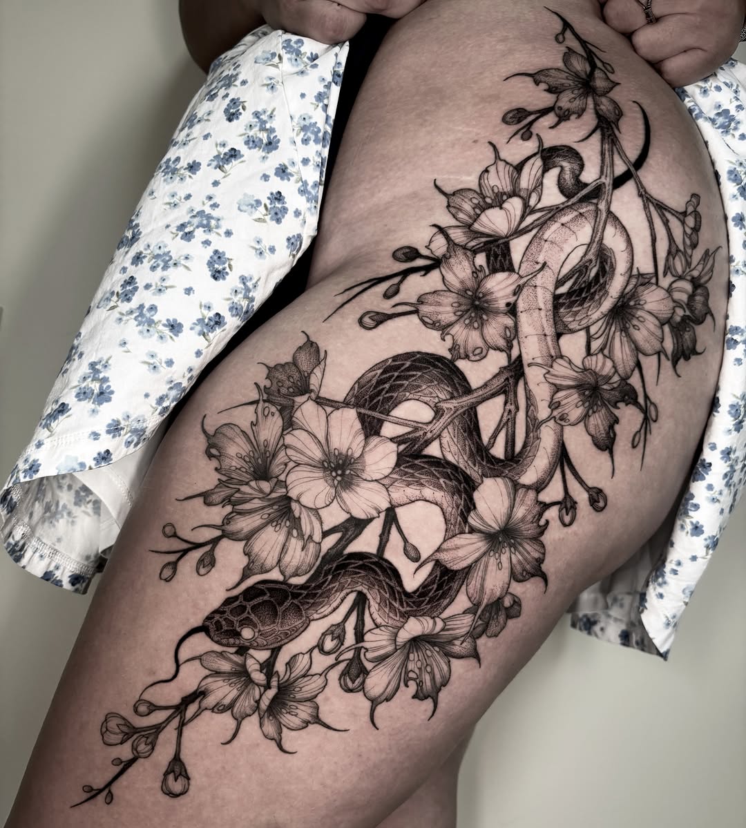 Tattoo by @crvbcore — black_and_grey, realism