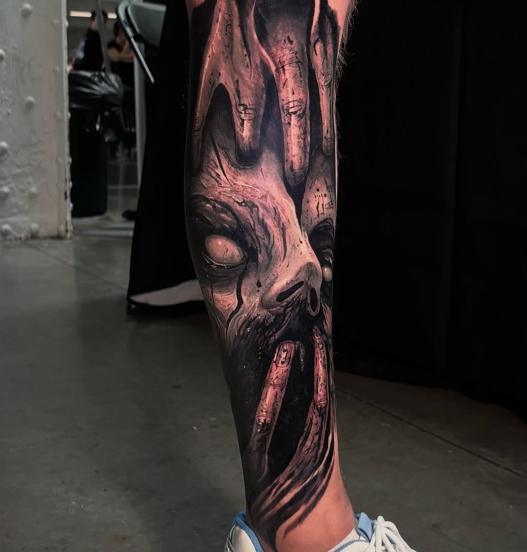 Tattoo by @chrislawtattoos — realism, dark_realism